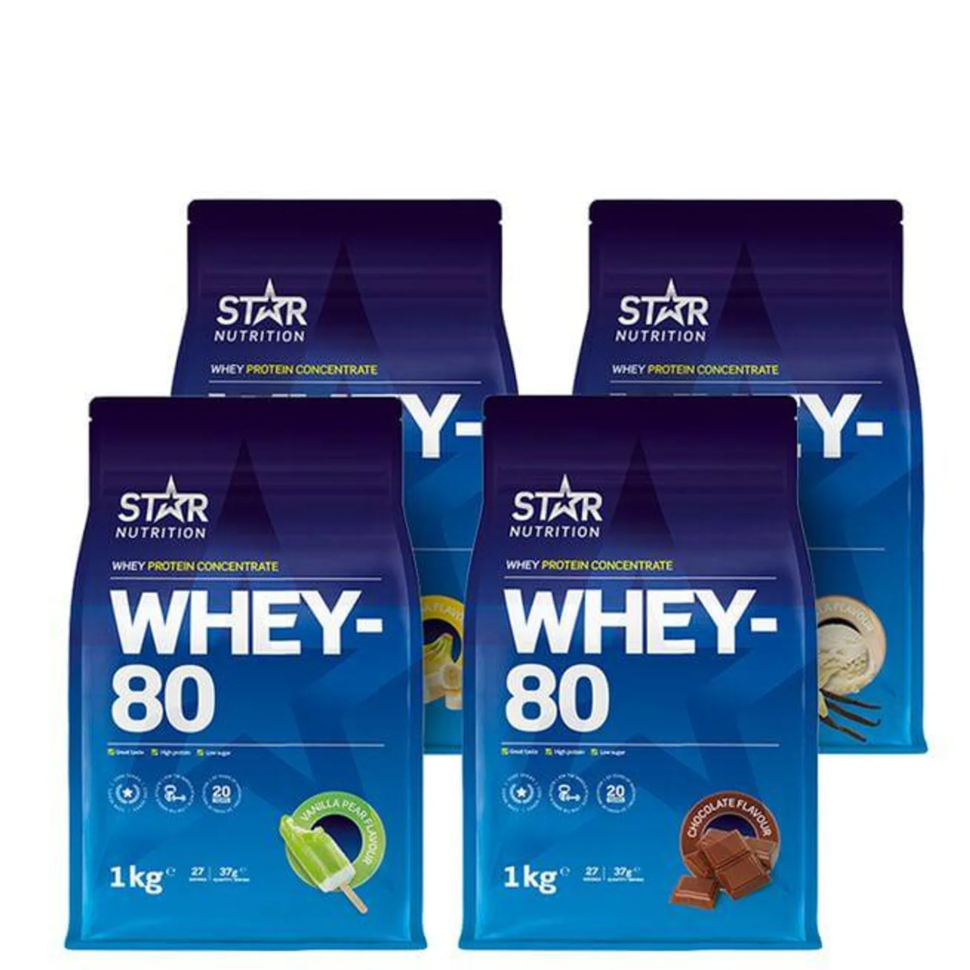 Whey-80 Mix&Match, 4x1kg