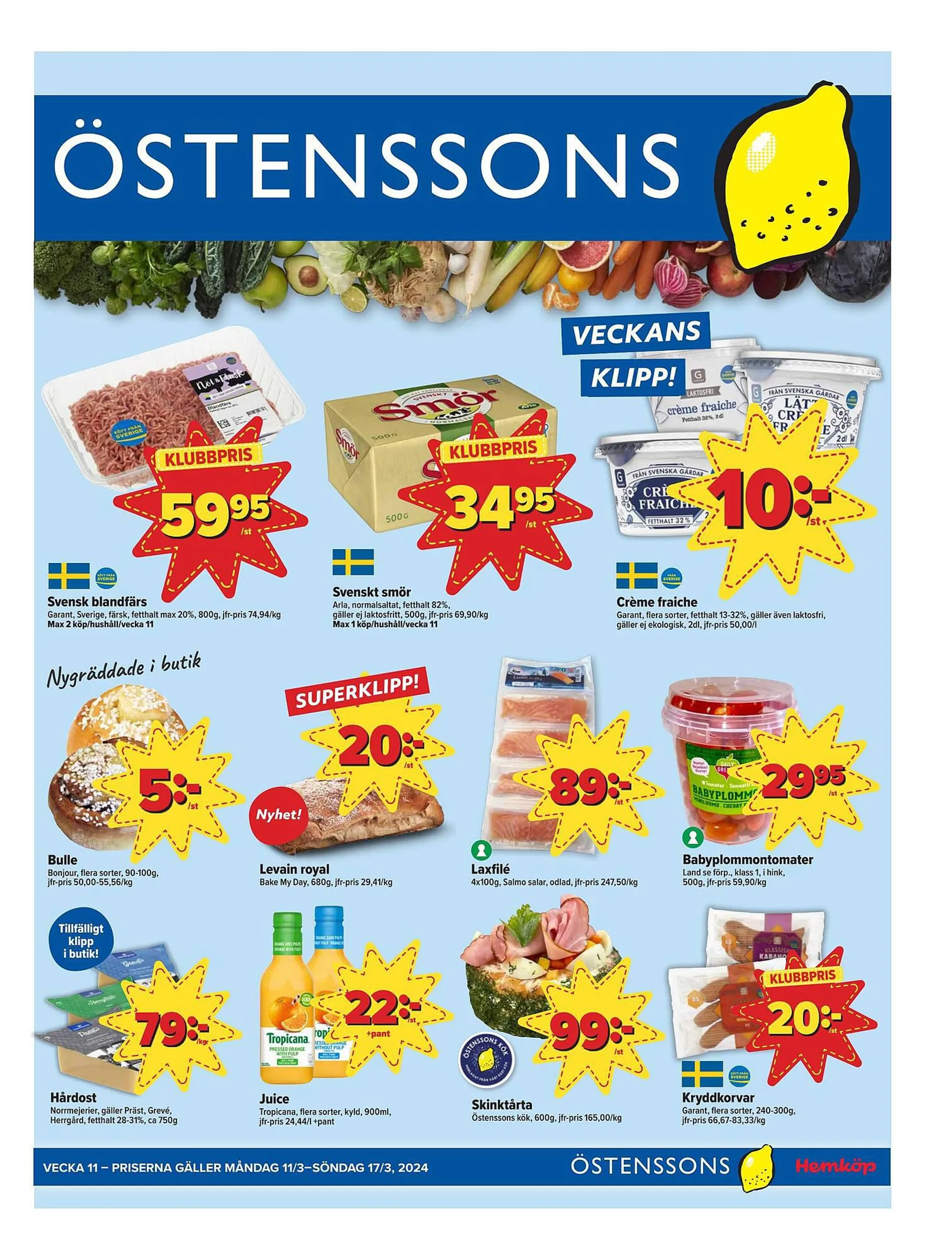 Östenssons reklamblad från 11 mars till 16 mars 2024 - Reklamblad sidor 