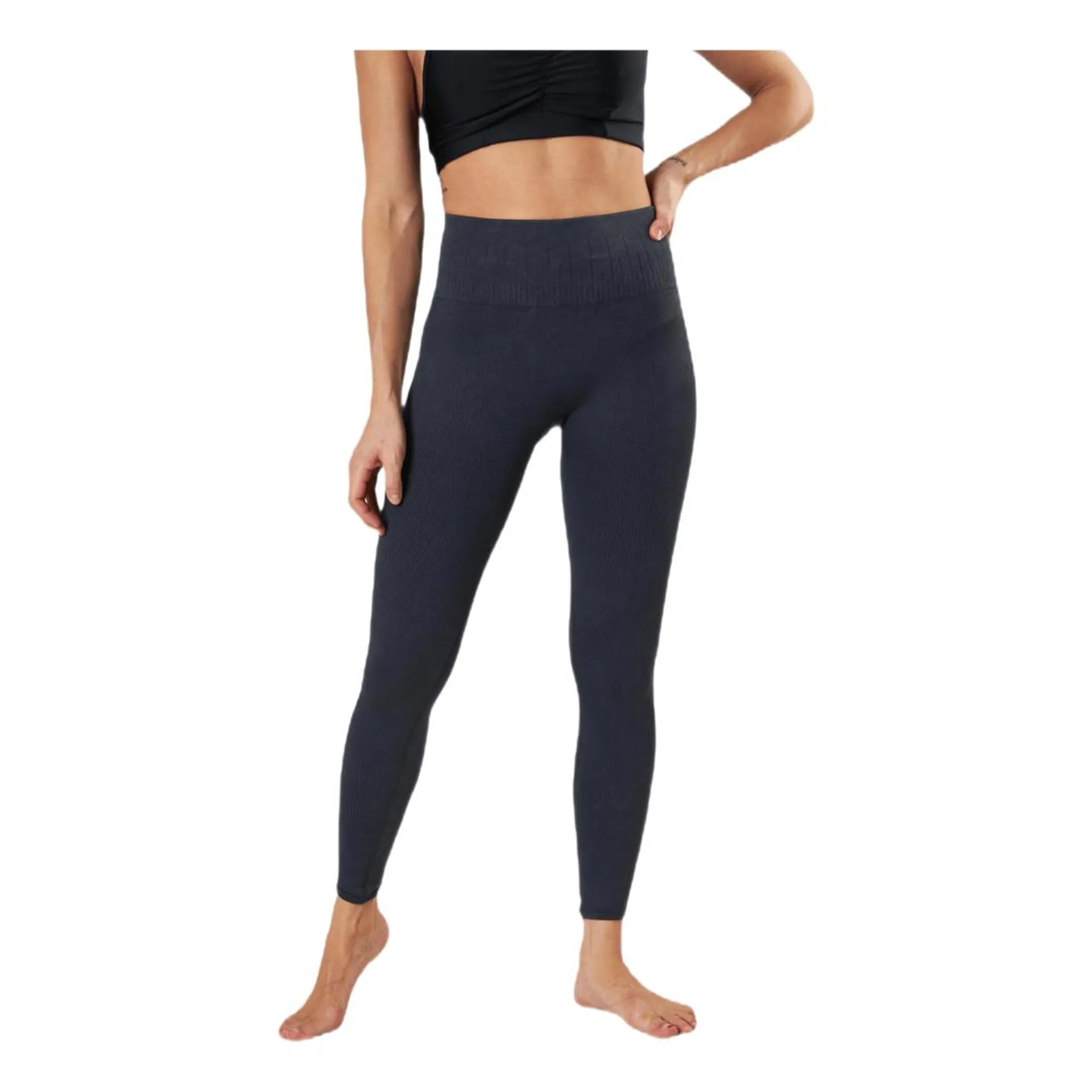 Stonewash Seamless Leggings Black/Grey