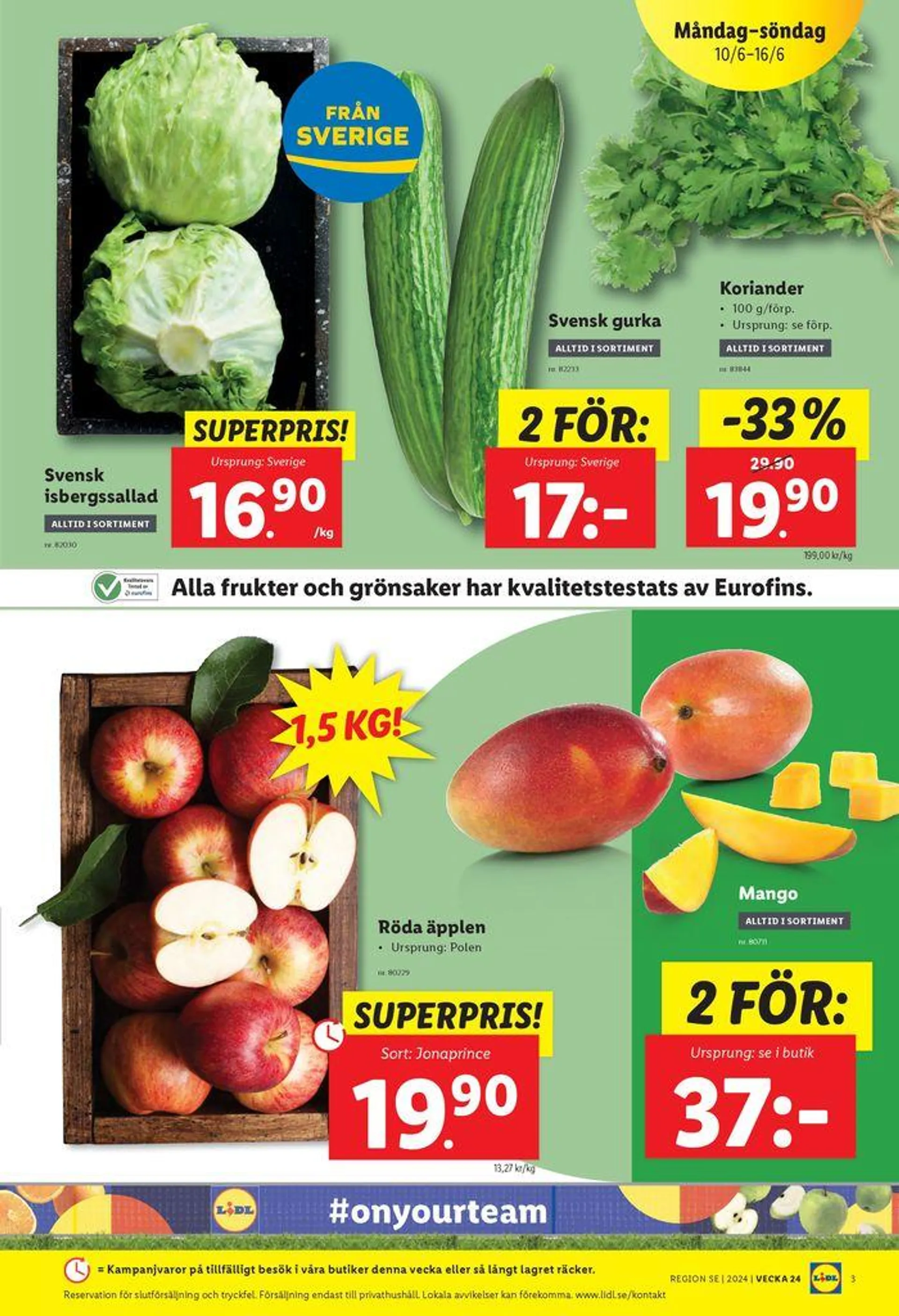 ERBJUDANDEN VECKA 24 från 10 juni till 16 juni 2024 - Reklamblad sidor 3