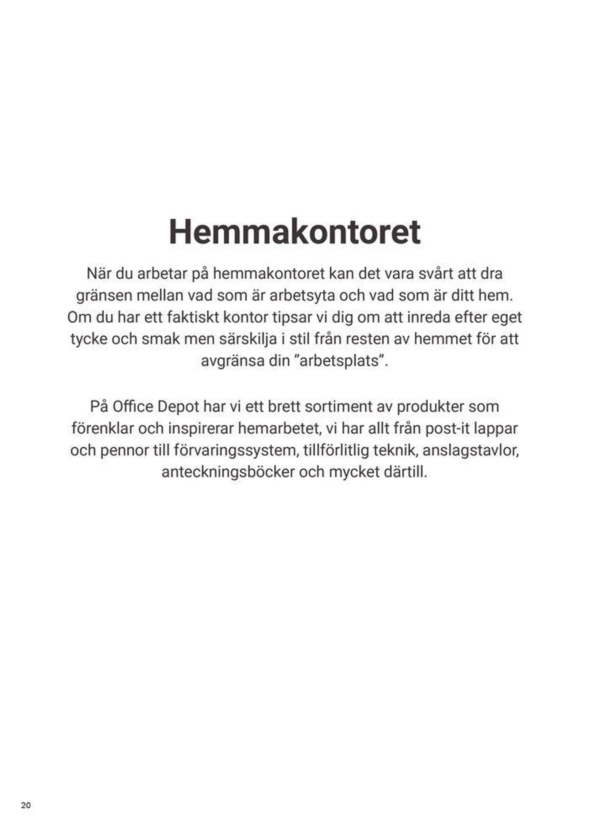 Office Depot Kontoret 2024  från 8 februari till 31 december 2024 - Reklamblad sidor 20