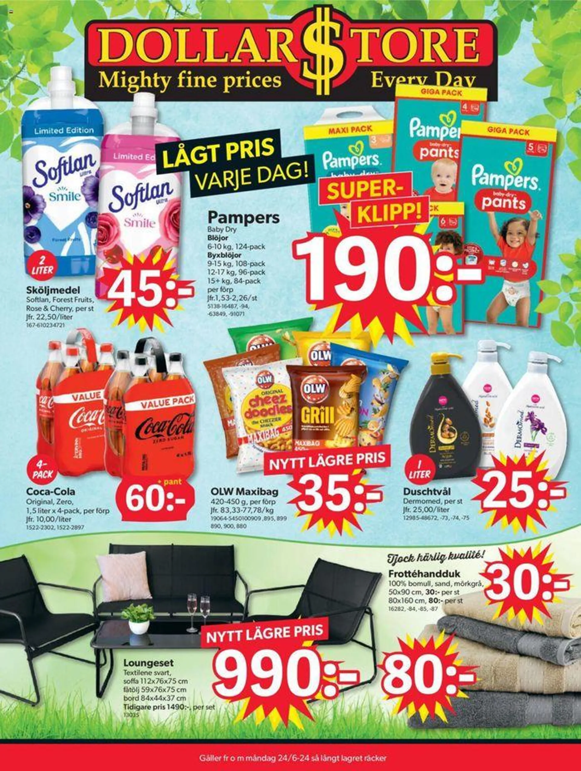 DollarStore reklamblad från 28 juni till 12 juli 2024 - Reklamblad sidor 1