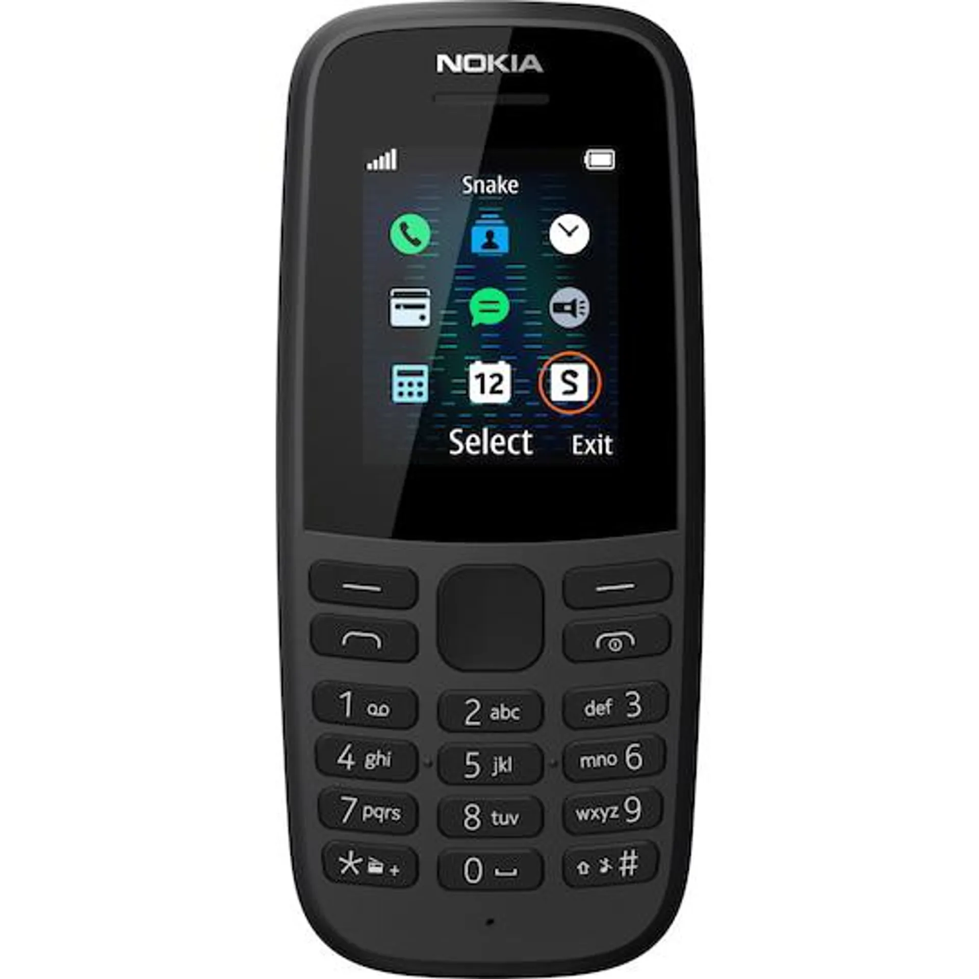 Nokia 105 mobiltelefon (svart)