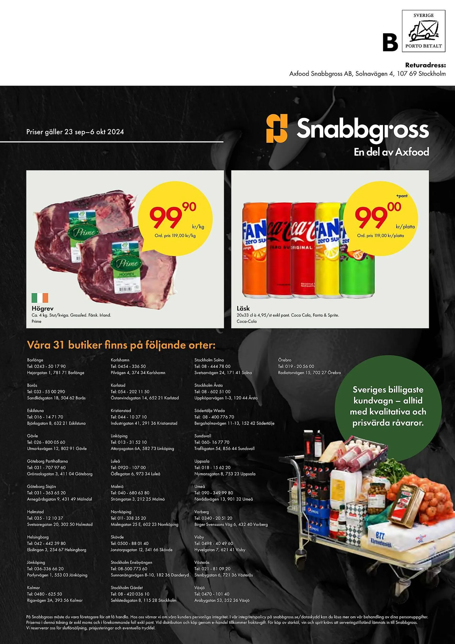 Snabbgross reklamblad från 23 september till 6 oktober 2024 - Reklamblad sidor 16