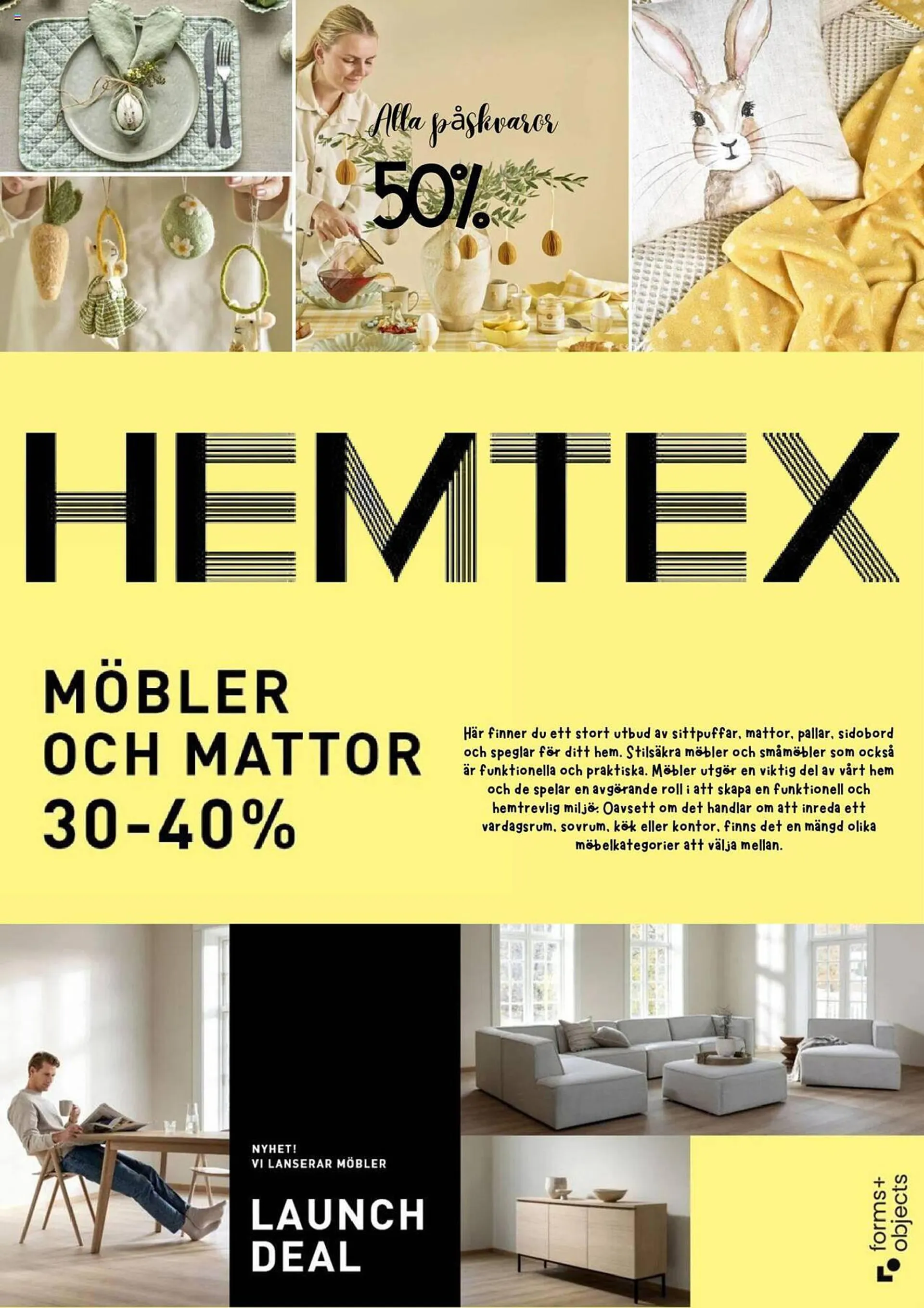 Hemtex reklamblad - 20 mars 2 april 2024