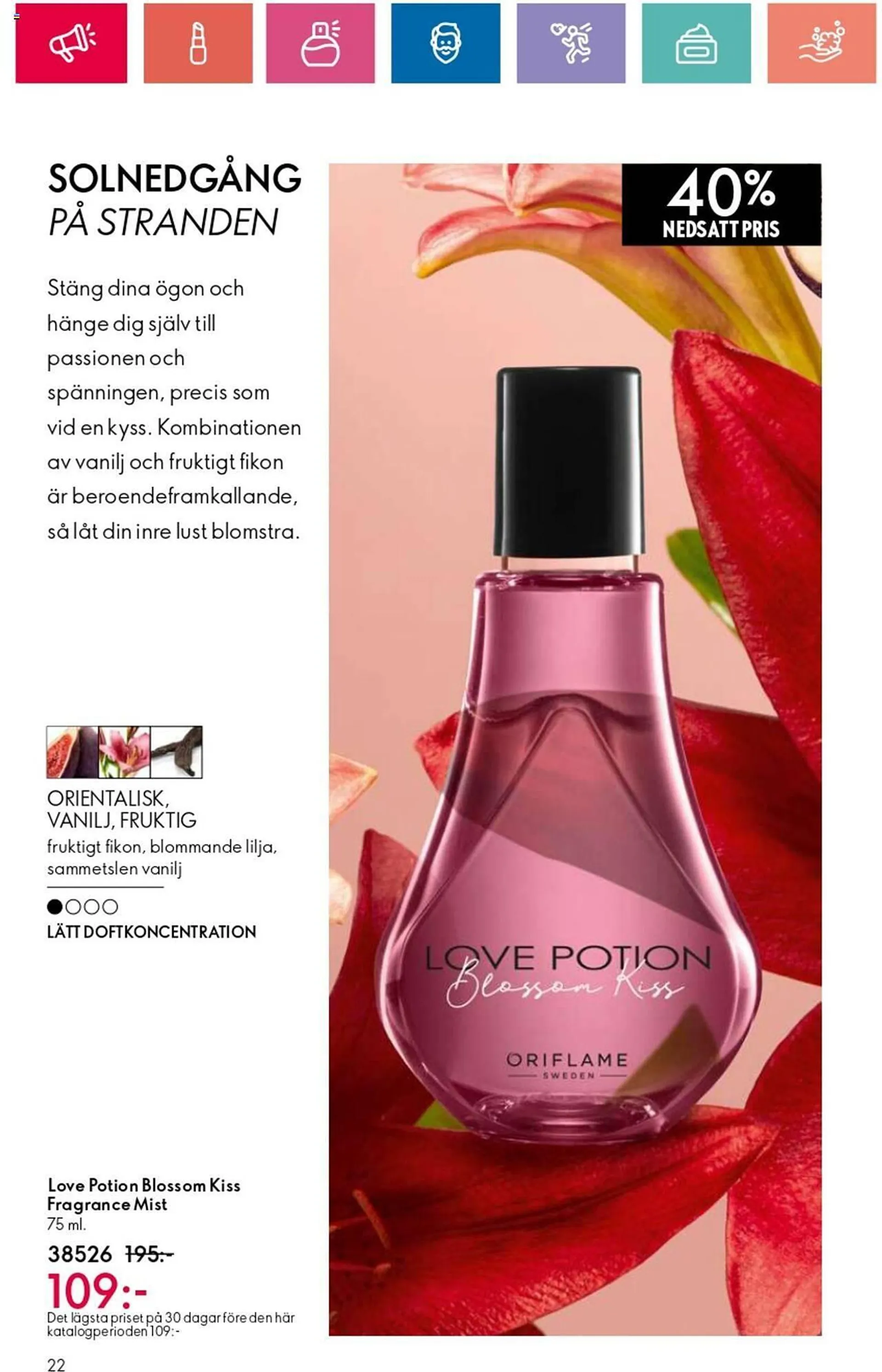 Oriflame reklamblad från 1 augusti till 21 augusti 2024 - Reklamblad sidor 22