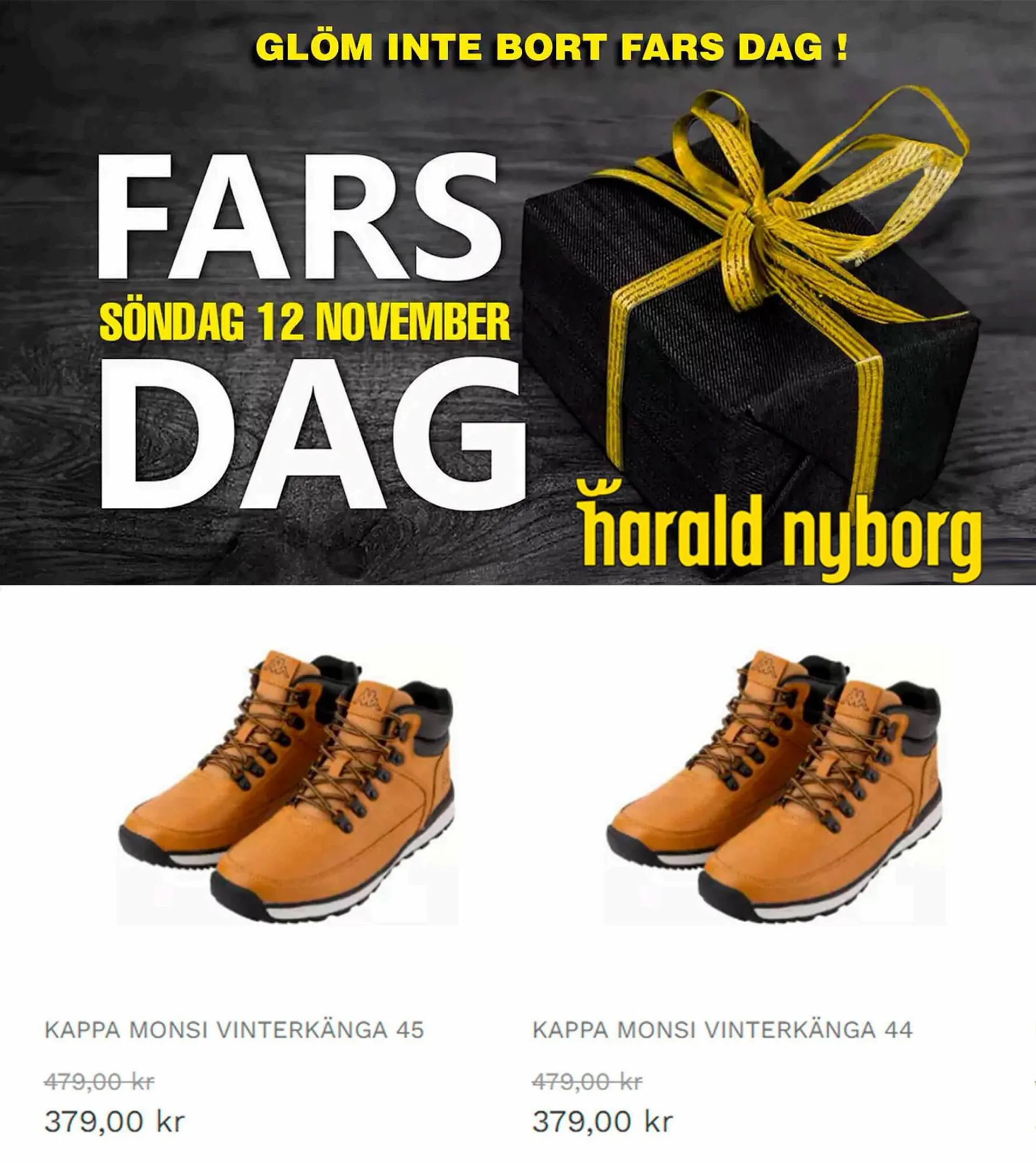 Harald Nyborg reklamblad