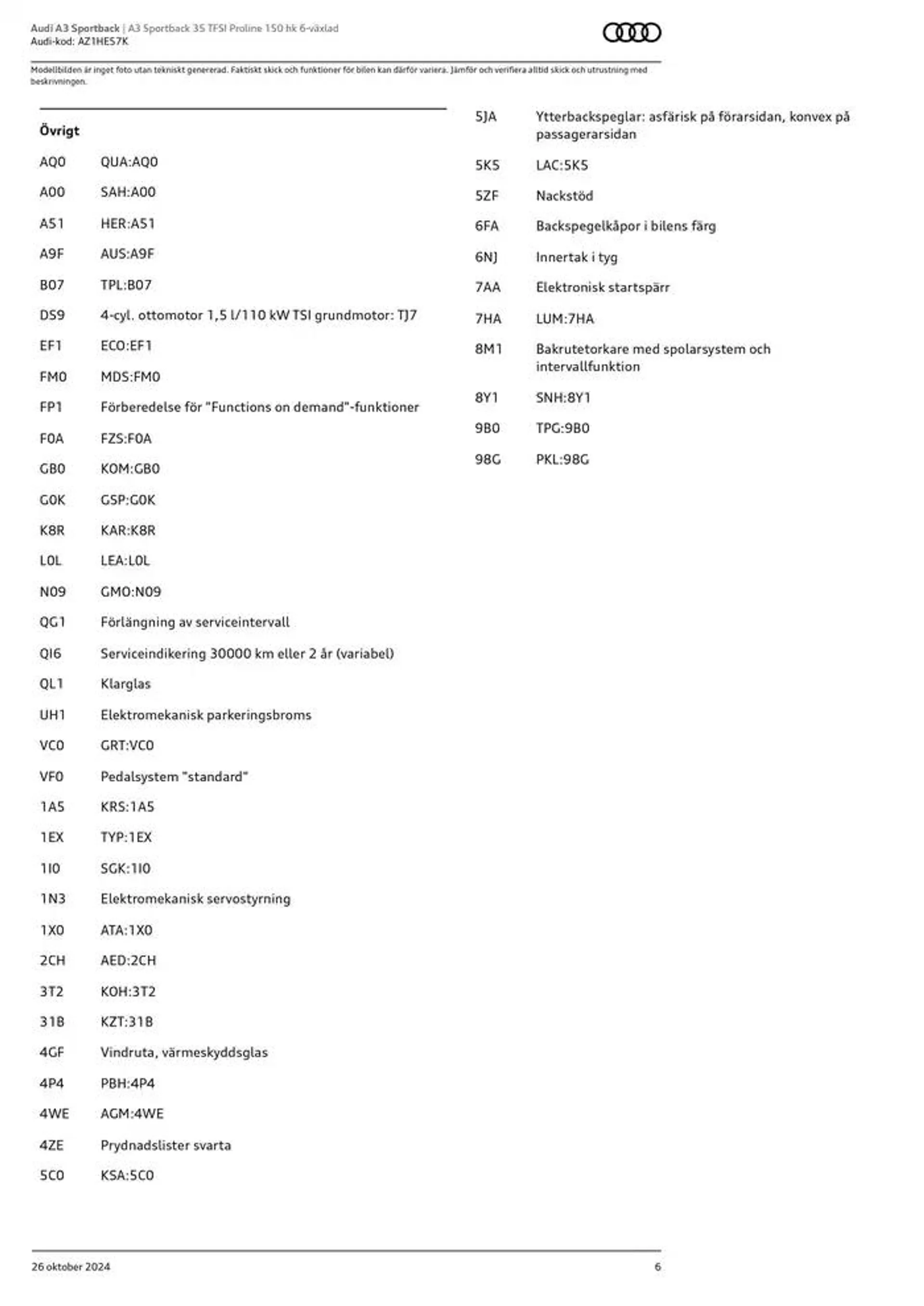Audi A3 Sportback från 26 oktober till 26 oktober 2025 - Reklamblad sidor 6