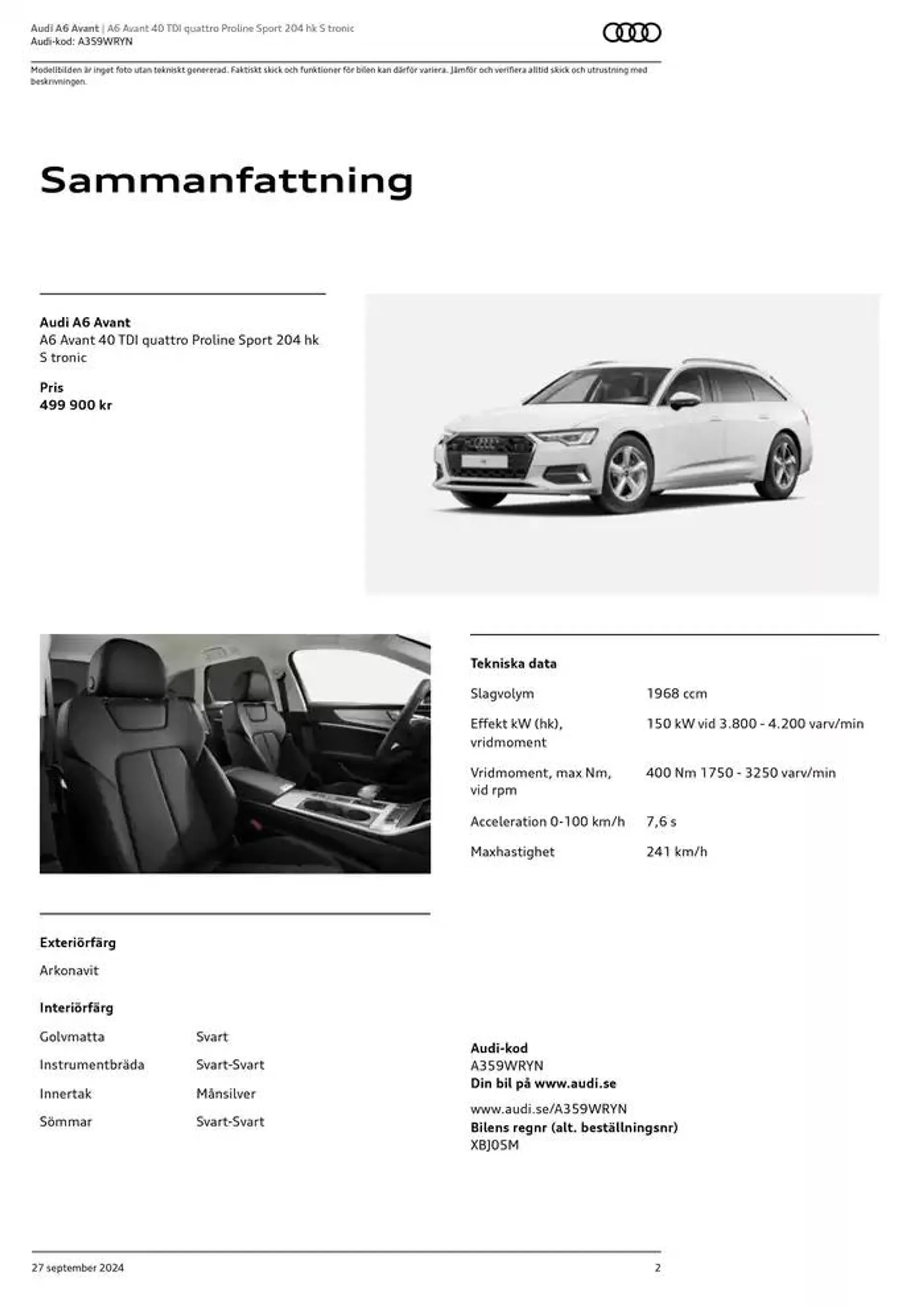 Audi A6 Avant från 27 september till 27 september 2025 - Reklamblad sidor 2