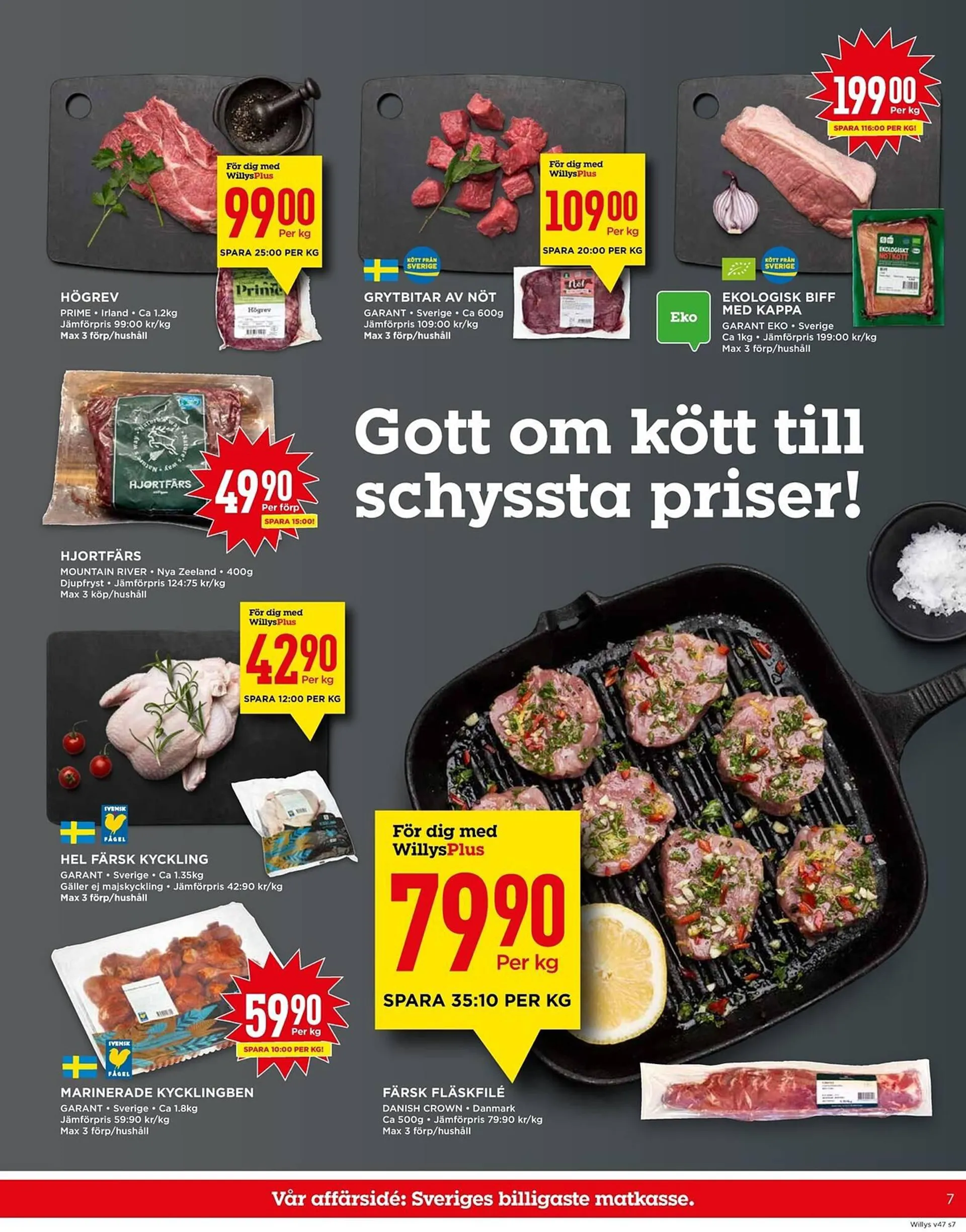 Willys reklamblad från 20 november till 26 november 2023 - Reklamblad sidor 7