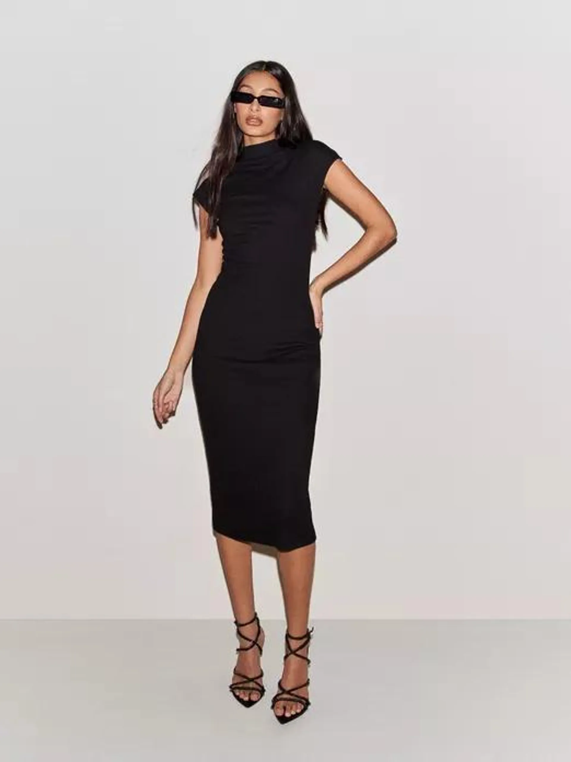 Turtleneck Midi Dress