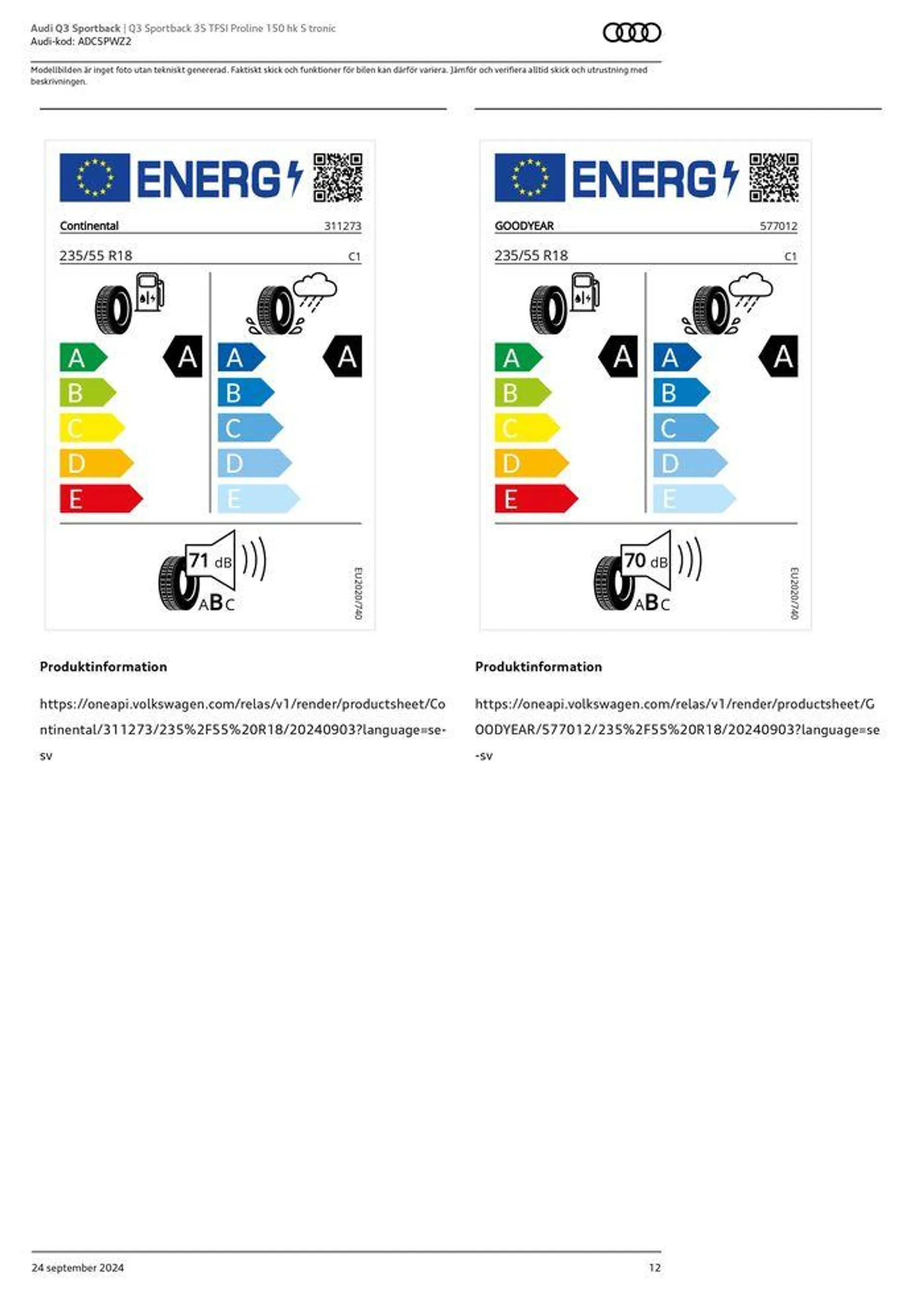 Audi Q3 Sportback från 24 september till 24 september 2025 - Reklamblad sidor 12