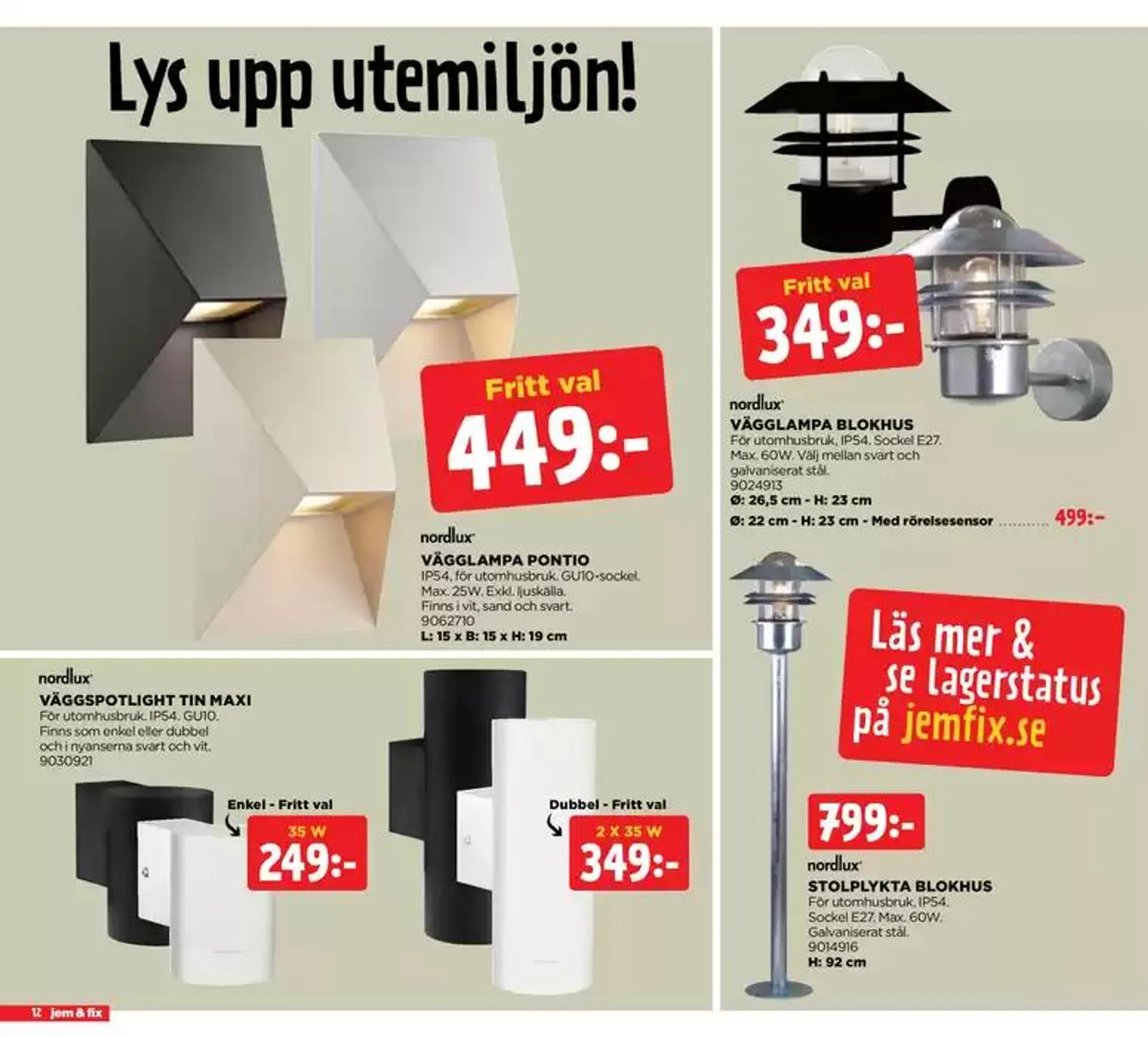 Jem&Fix reklamblad från 20 oktober till 3 november 2024 - Reklamblad sidor 12