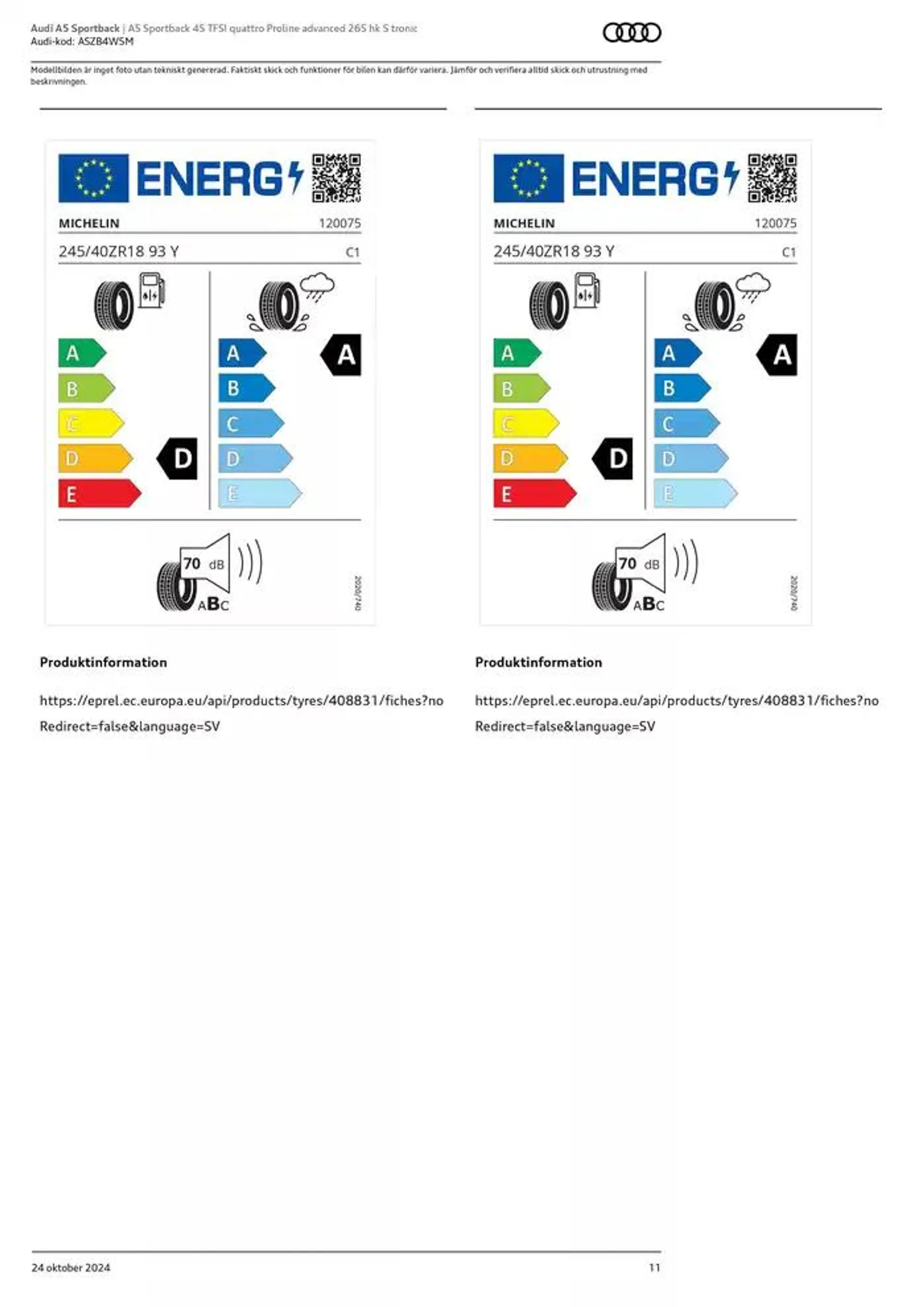 Audi A5 Sportback från 24 oktober till 24 oktober 2025 - Reklamblad sidor 11