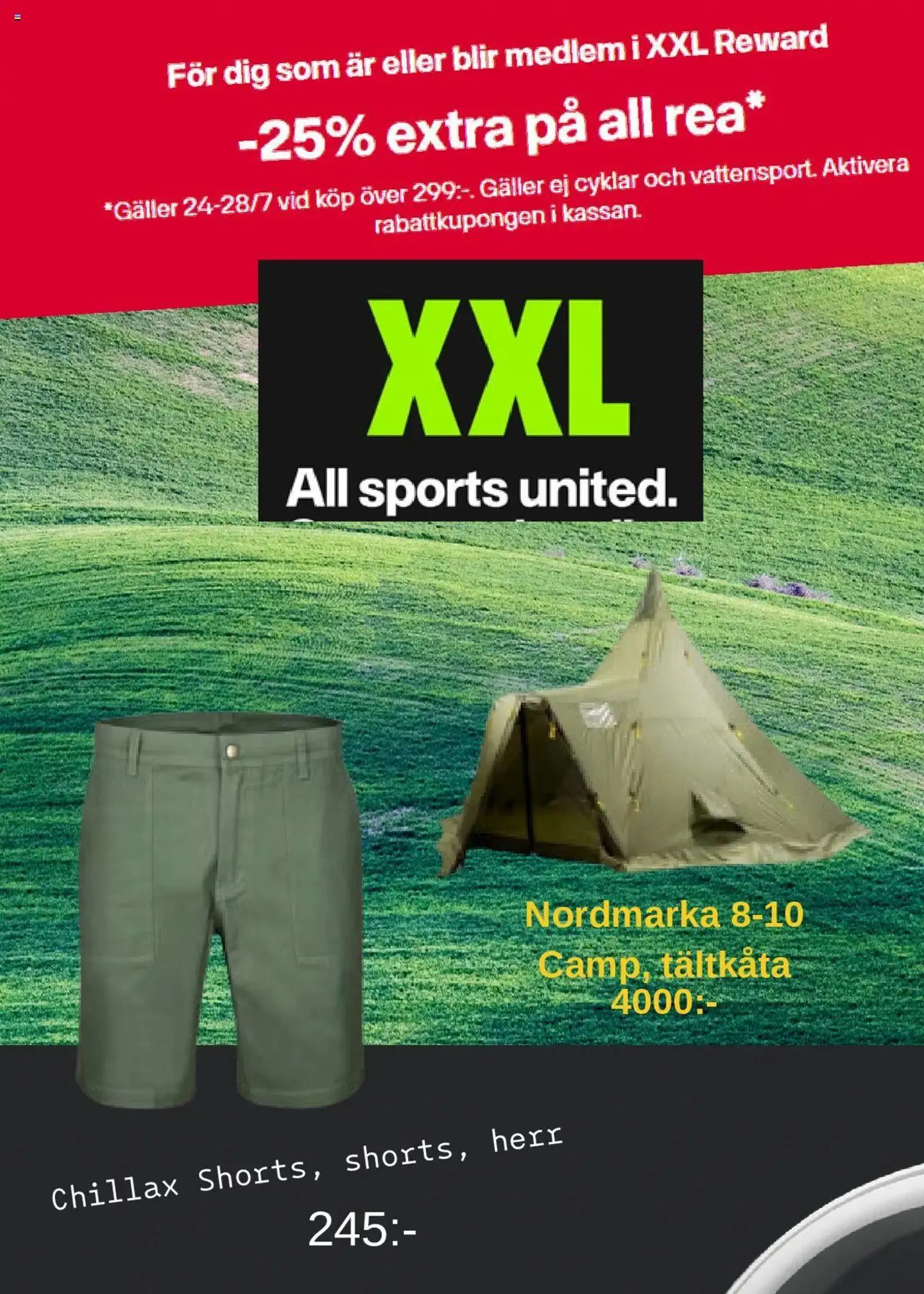 XXL - erbjudanden från 29 juli till 31 december 2024 - Reklamblad sidor 1