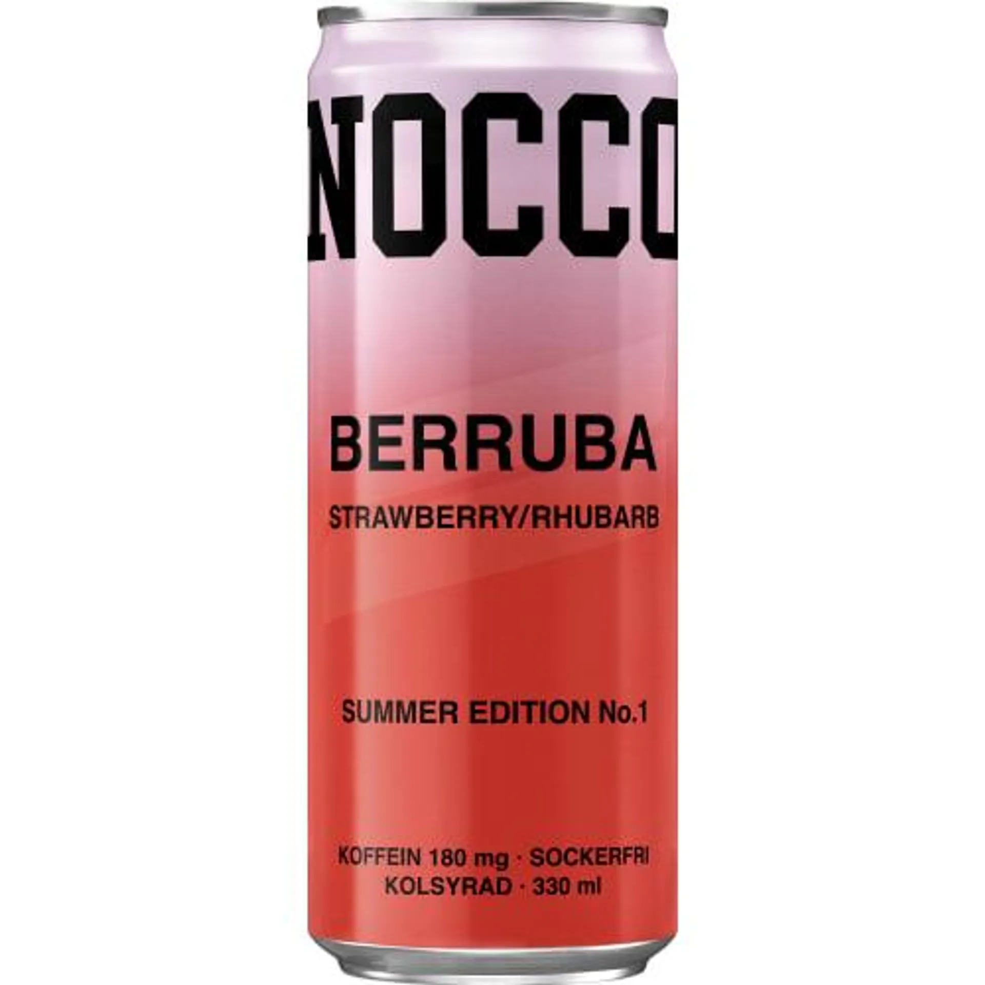 Berruba Strawberry/rhubarb Energidryck, Burk