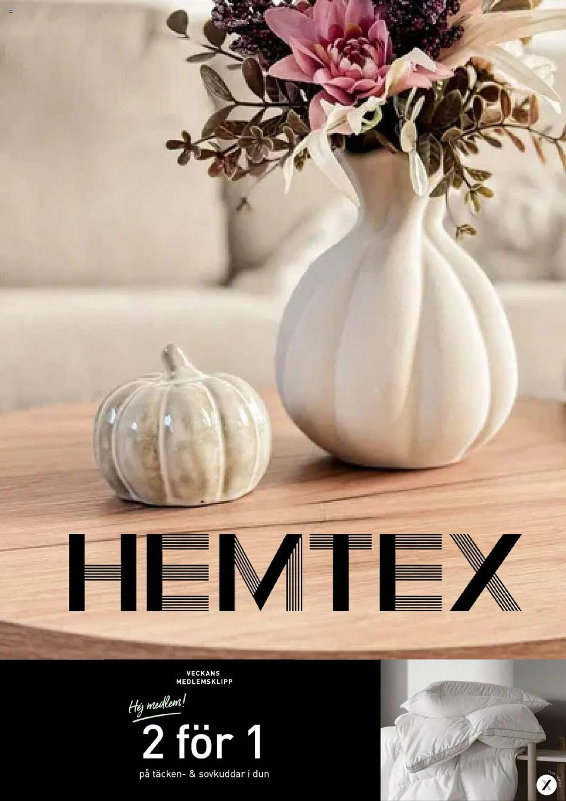 Hemtex reklamblad från 23 september till 20 oktober 2024 - Reklamblad sidor 1