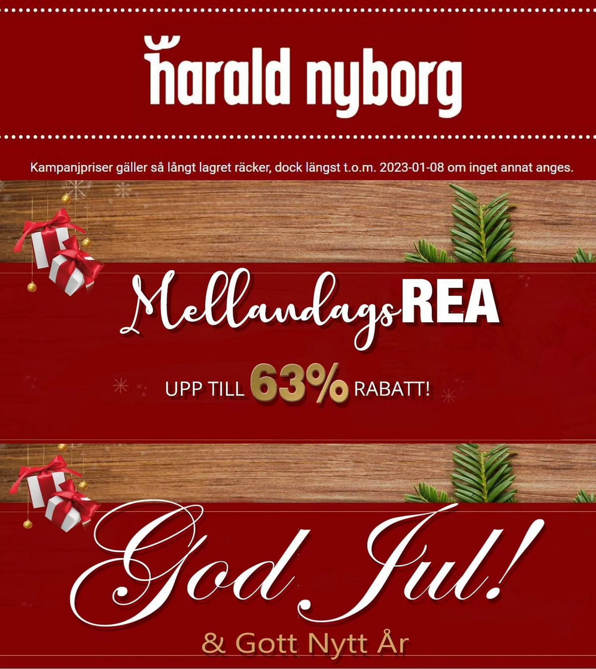 Harald Nyborg reklamblad - 1