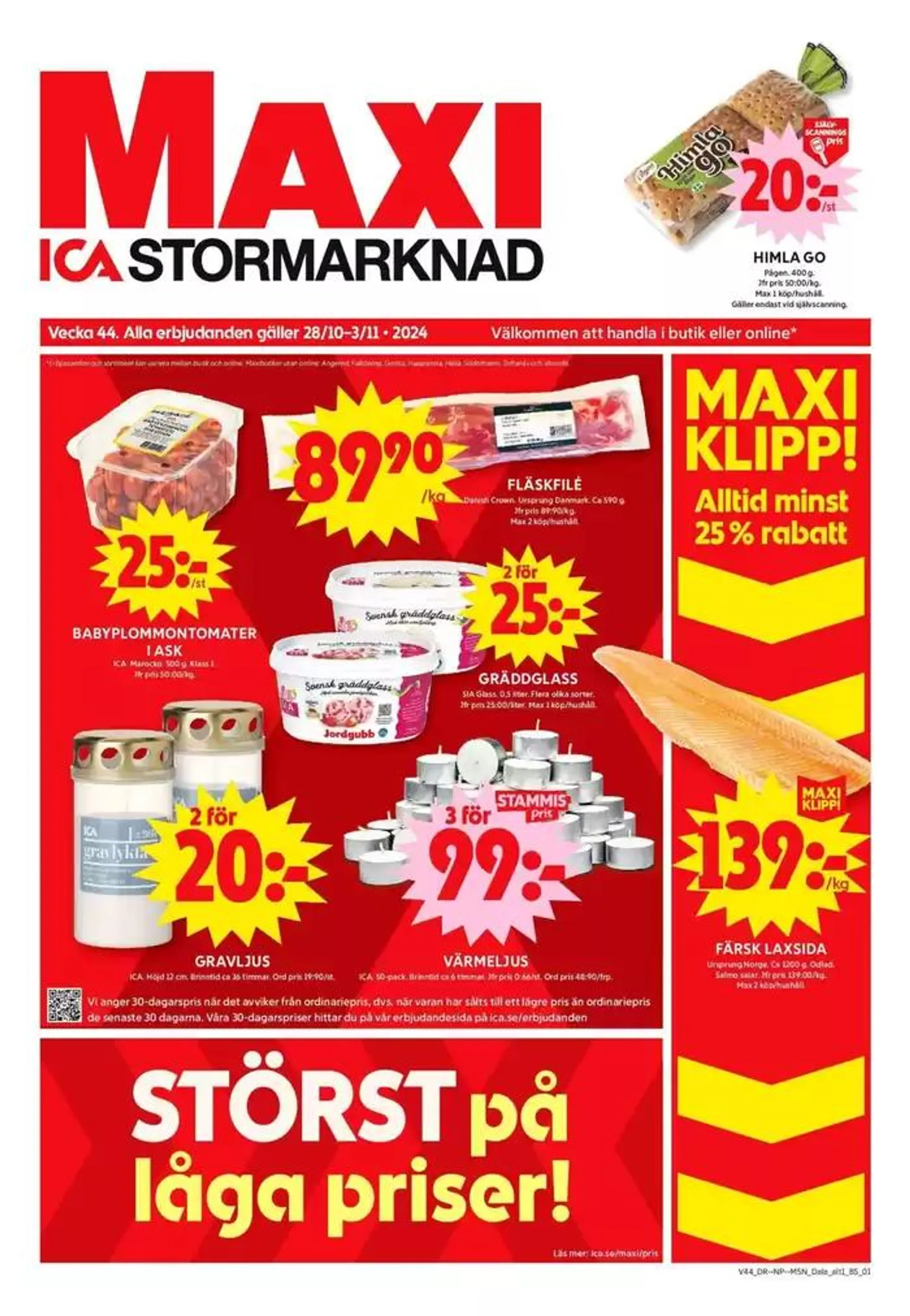 Fantastiskt erbjudande för fyndjägare från 28 oktober till 3 november 2024 - Reklamblad sidor 1