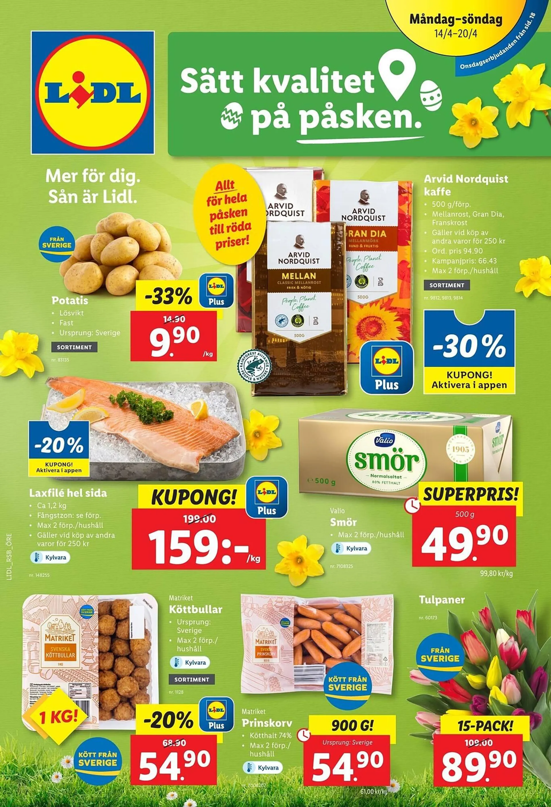 Lidl reklamblad från 14 april till 20 april 2025 - Reklamblad sidor 1