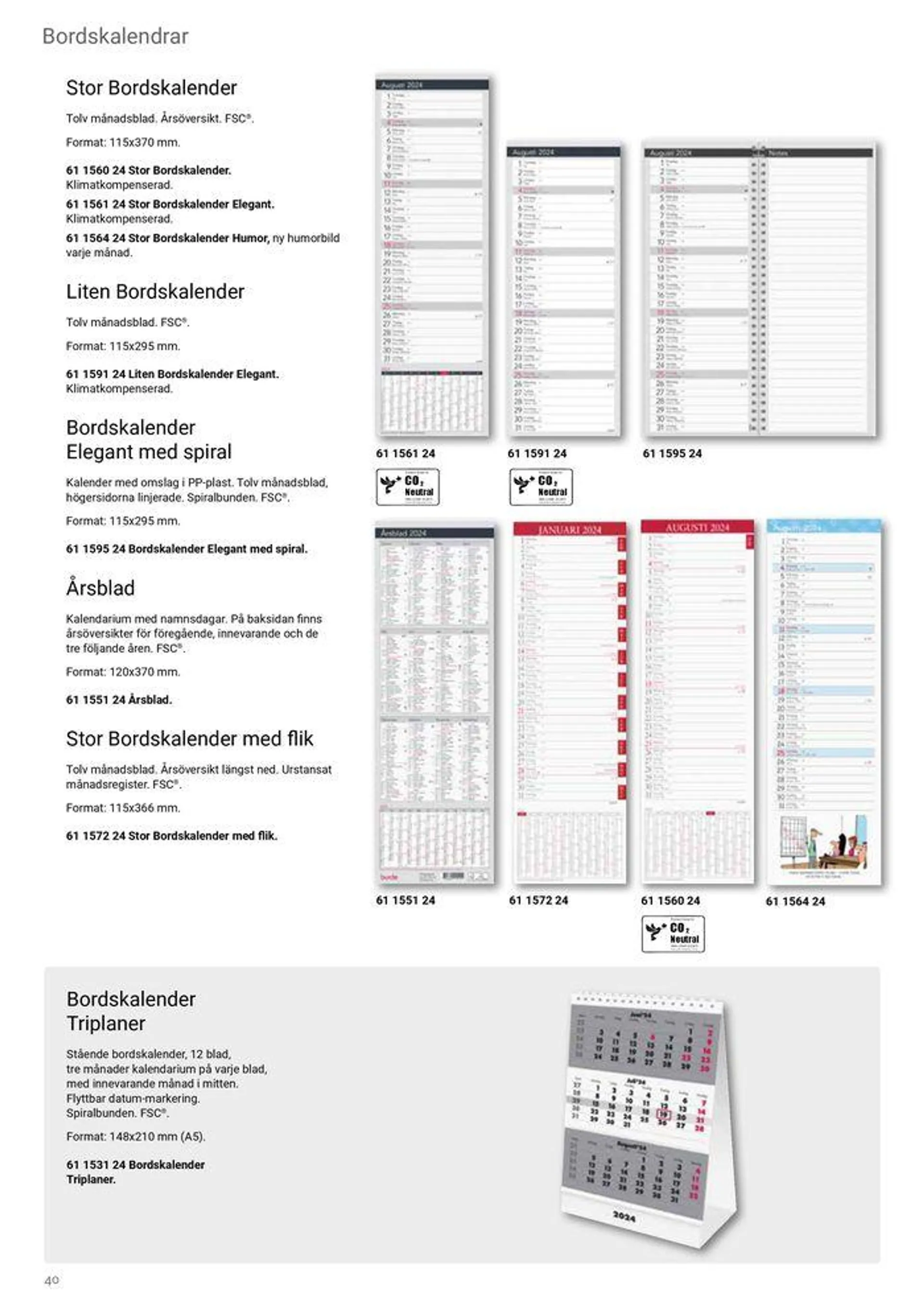 Kalendrar 2024  från 8 februari till 31 december 2024 - Reklamblad sidor 40