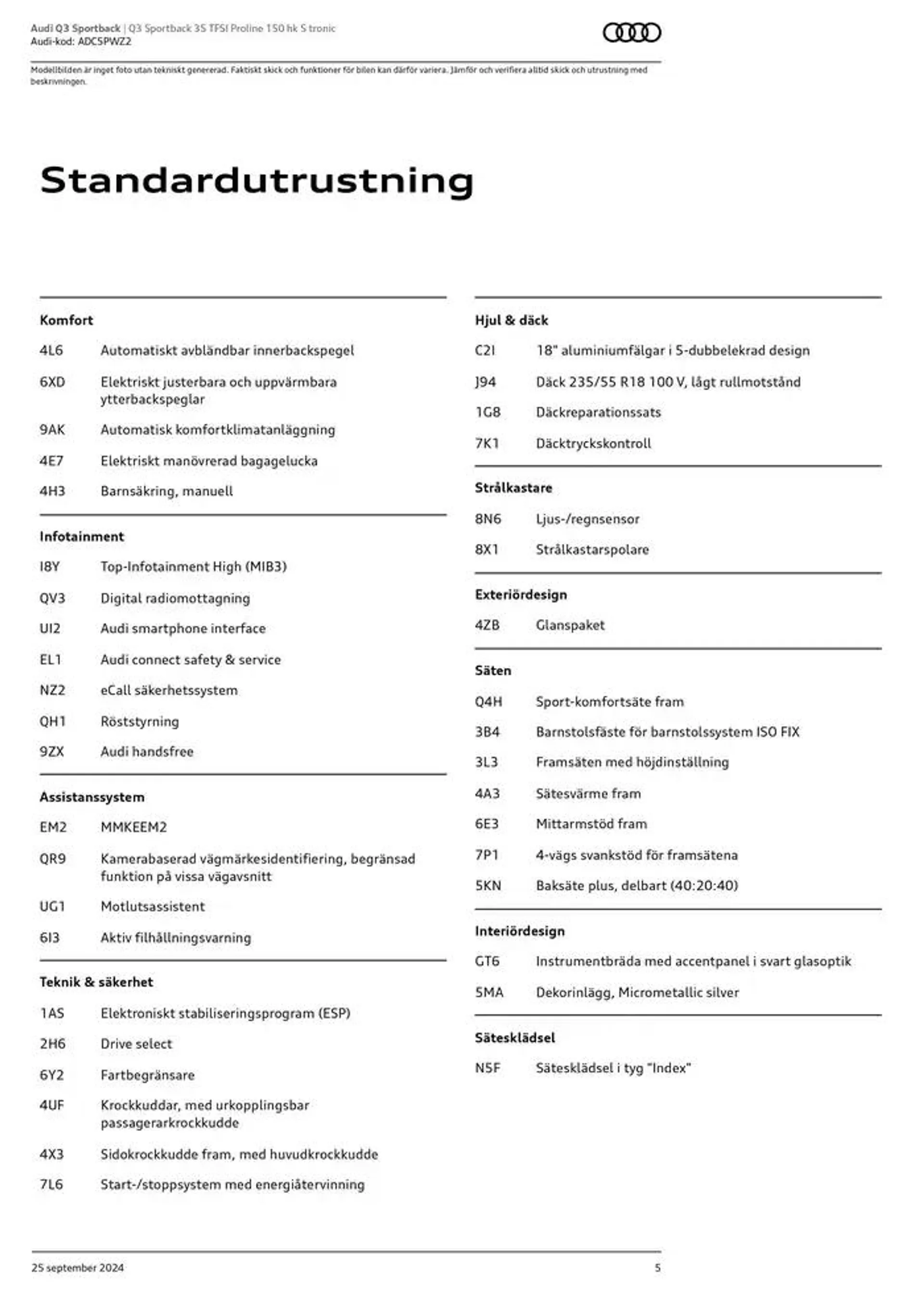 Audi Q3 Sportback från 25 september till 25 september 2025 - Reklamblad sidor 5