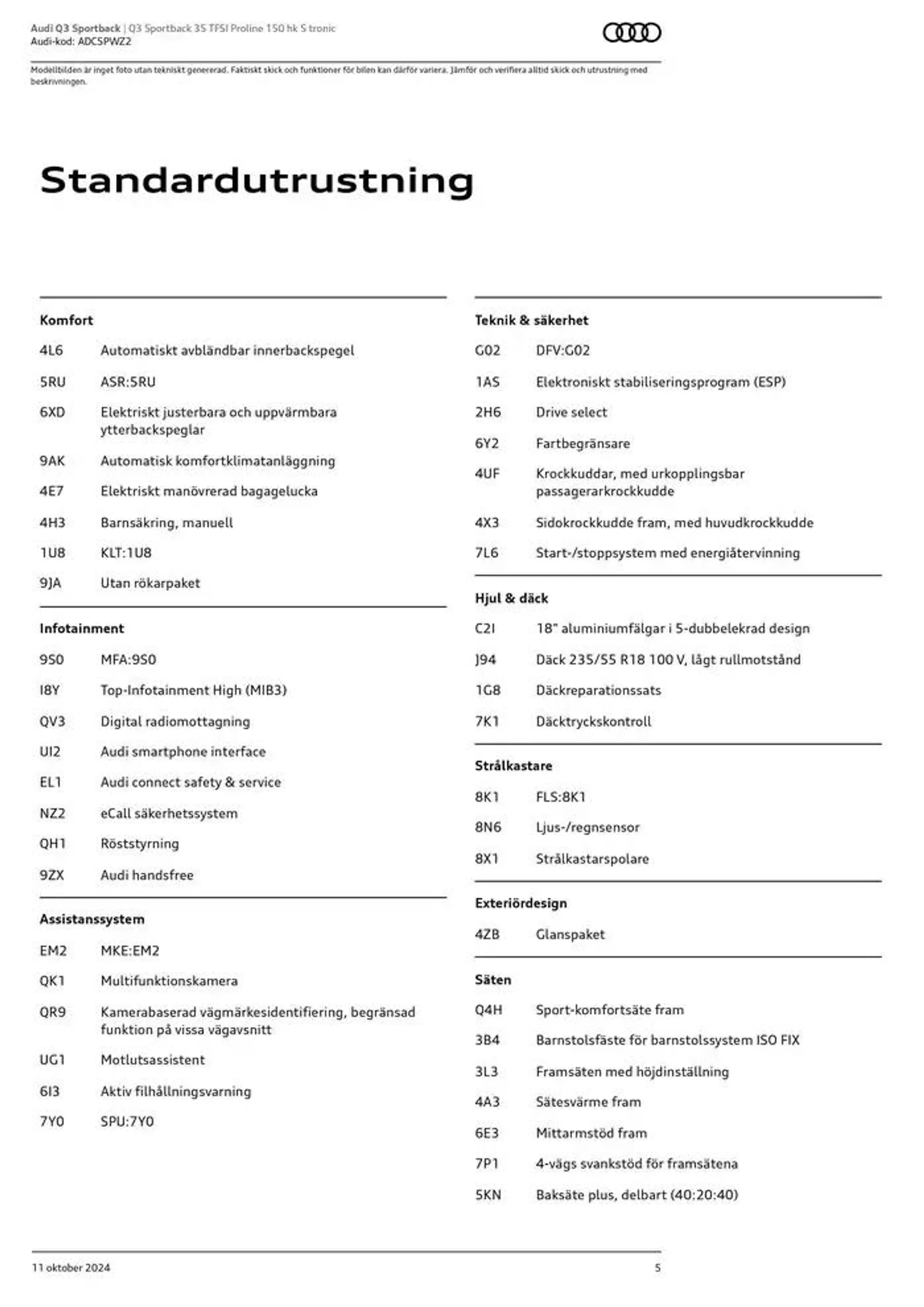 Audi Q3 Sportback från 11 oktober till 11 oktober 2025 - Reklamblad sidor 5