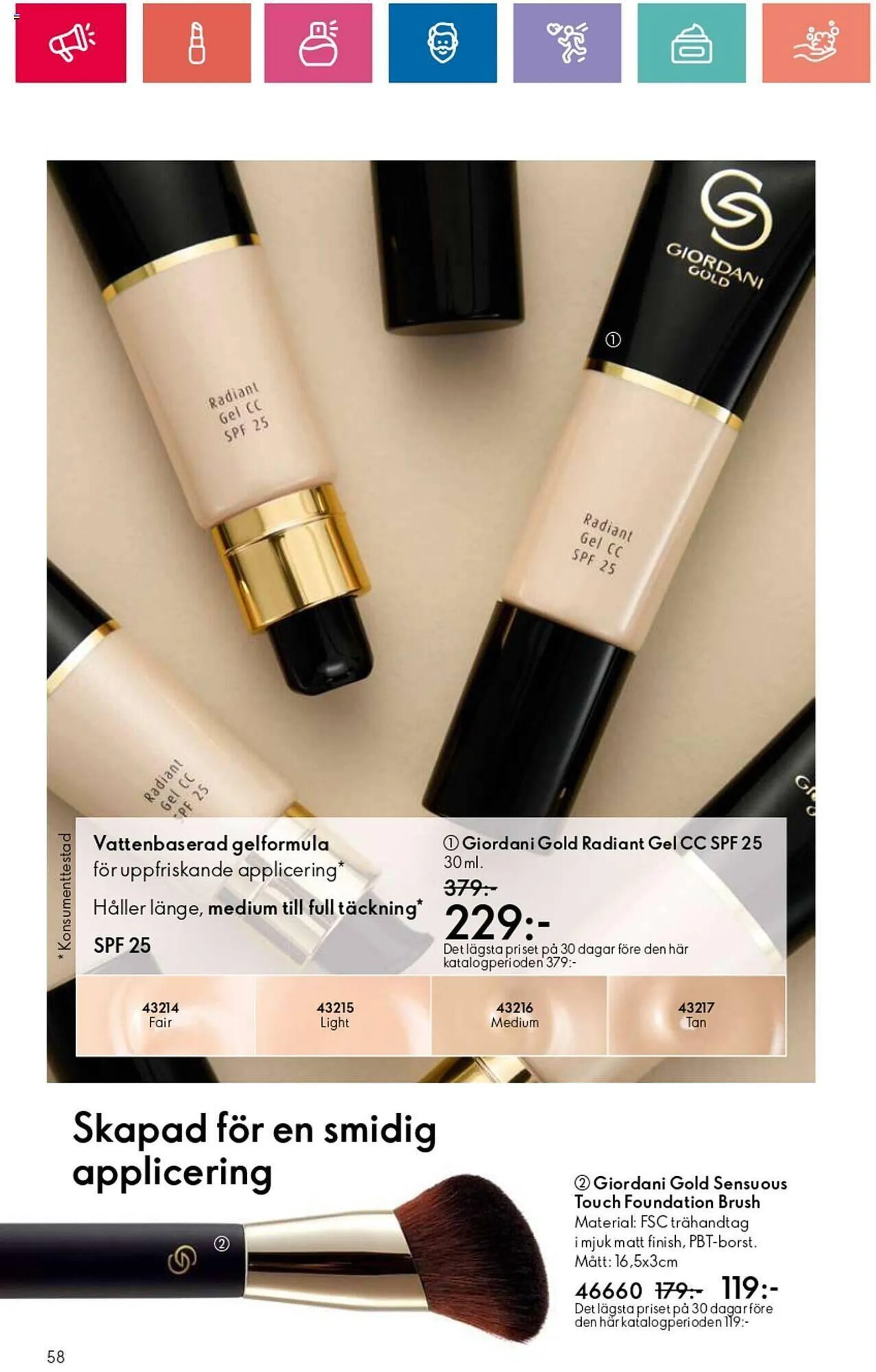 Oriflame reklamblad från 1 augusti till 21 augusti 2024 - Reklamblad sidor 58