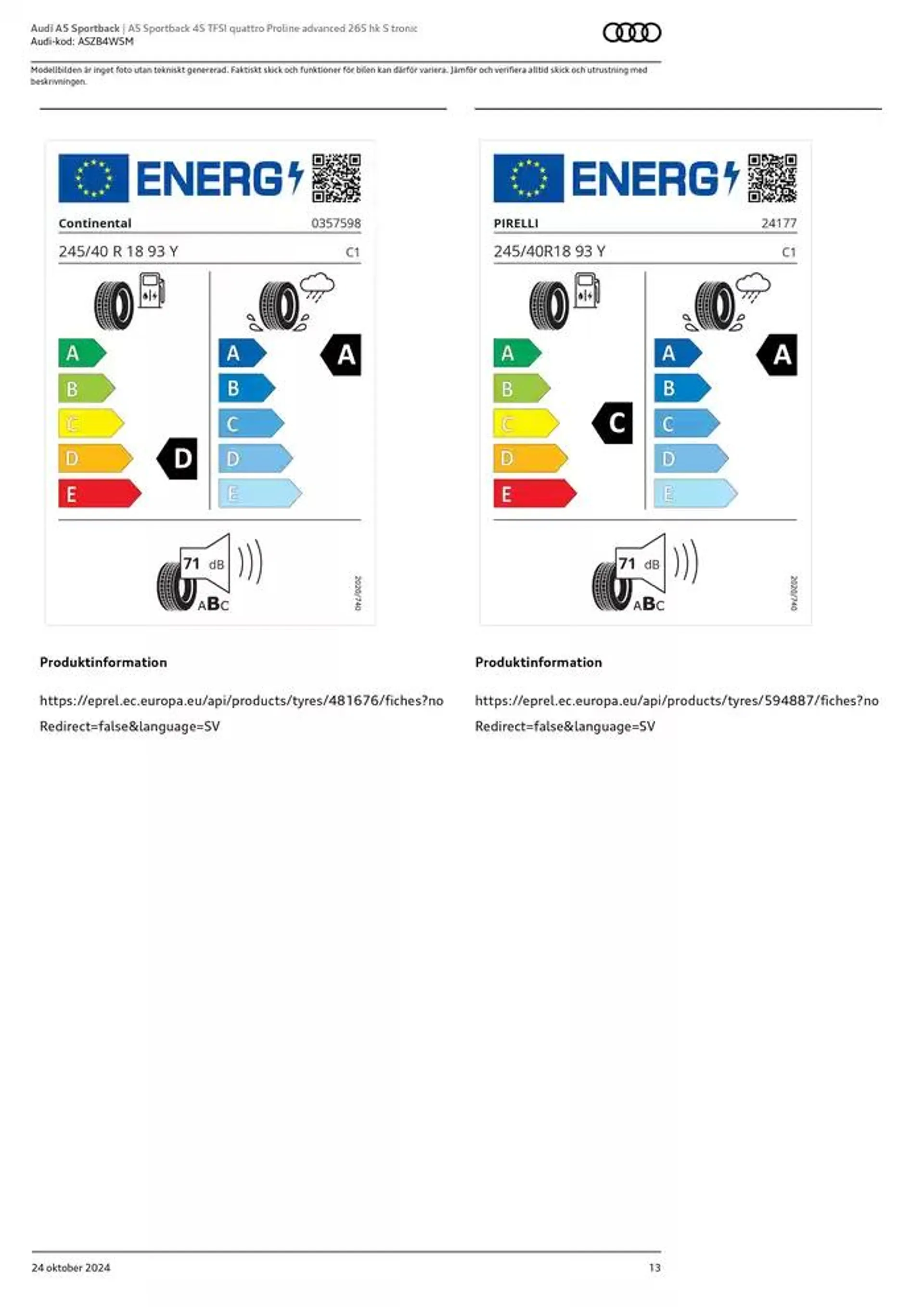 Audi A5 Sportback från 24 oktober till 24 oktober 2025 - Reklamblad sidor 13