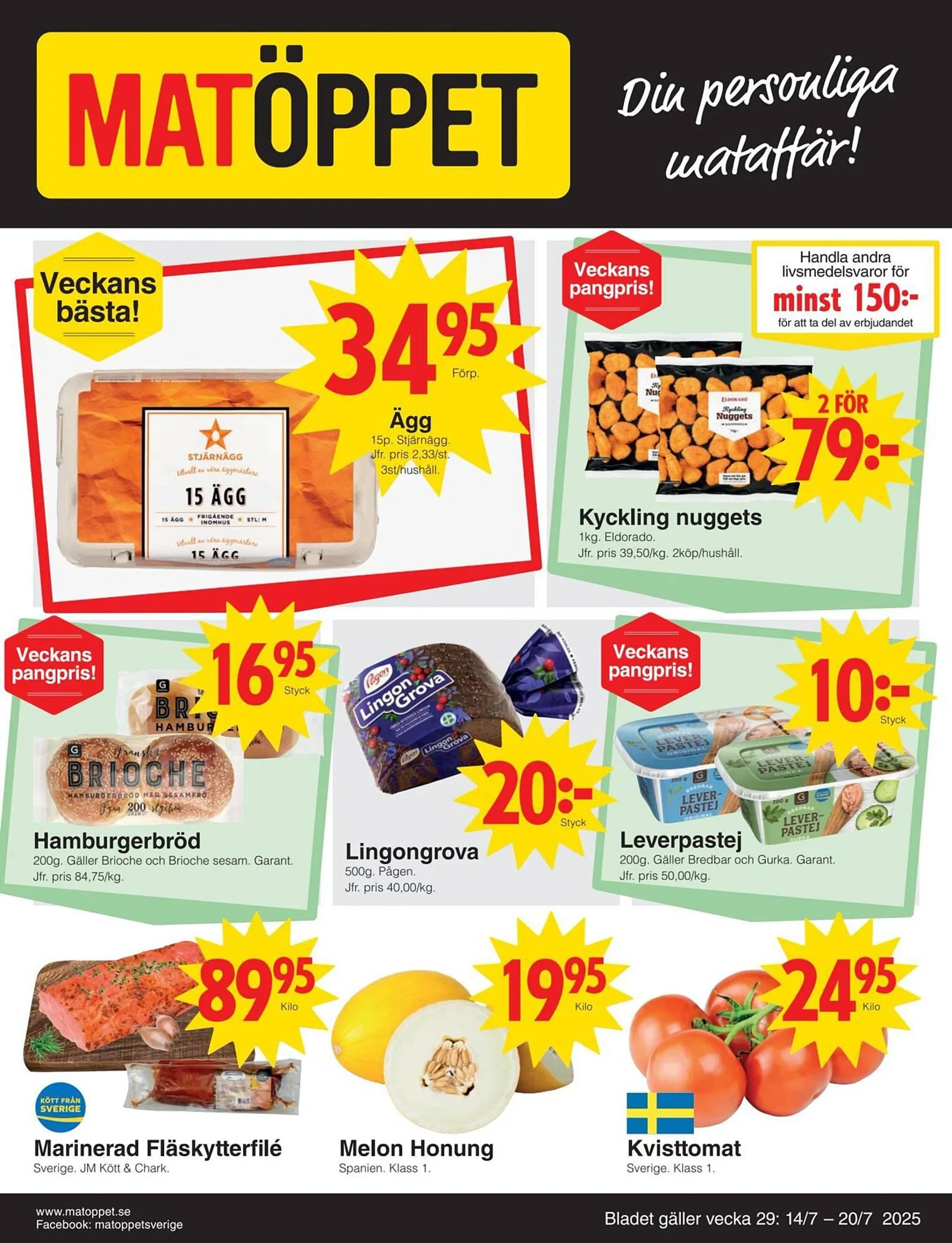 Matöppet reklamblad - 1