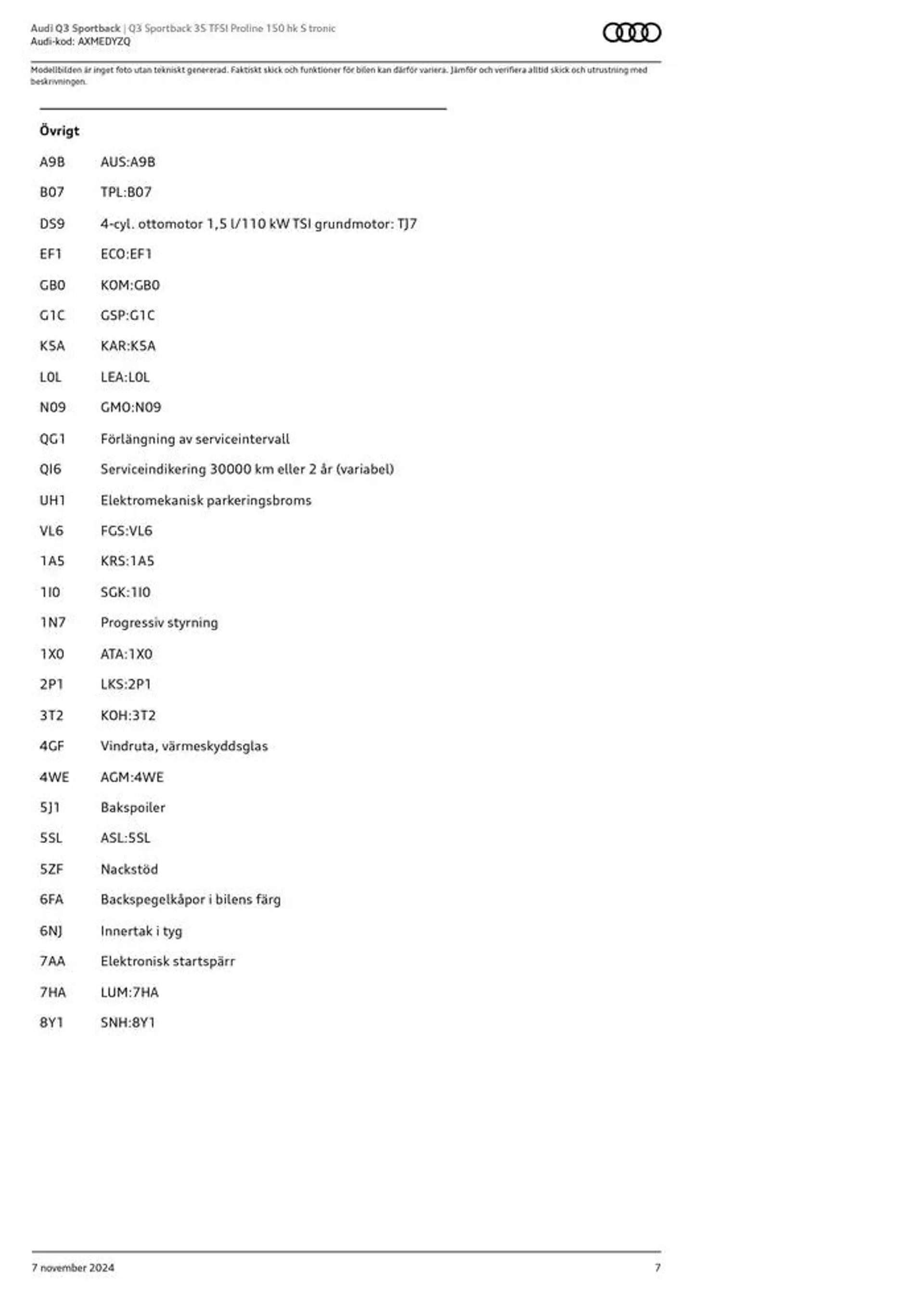 Audi Q3 Sportback från 7 november till 7 november 2025 - Reklamblad sidor 7
