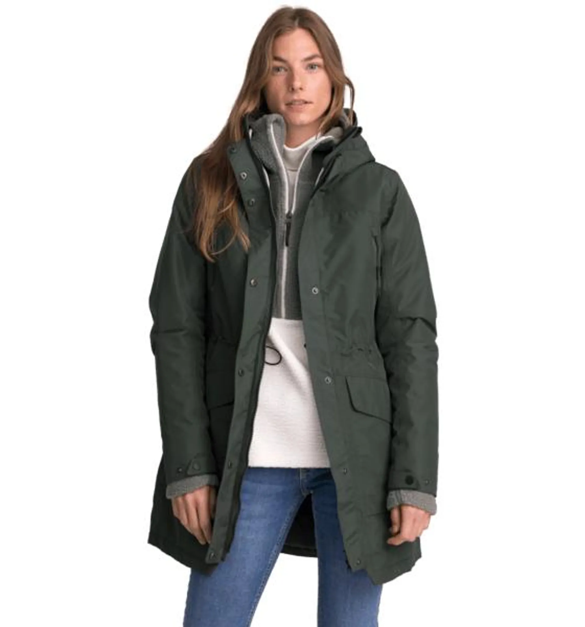 w padded function parka