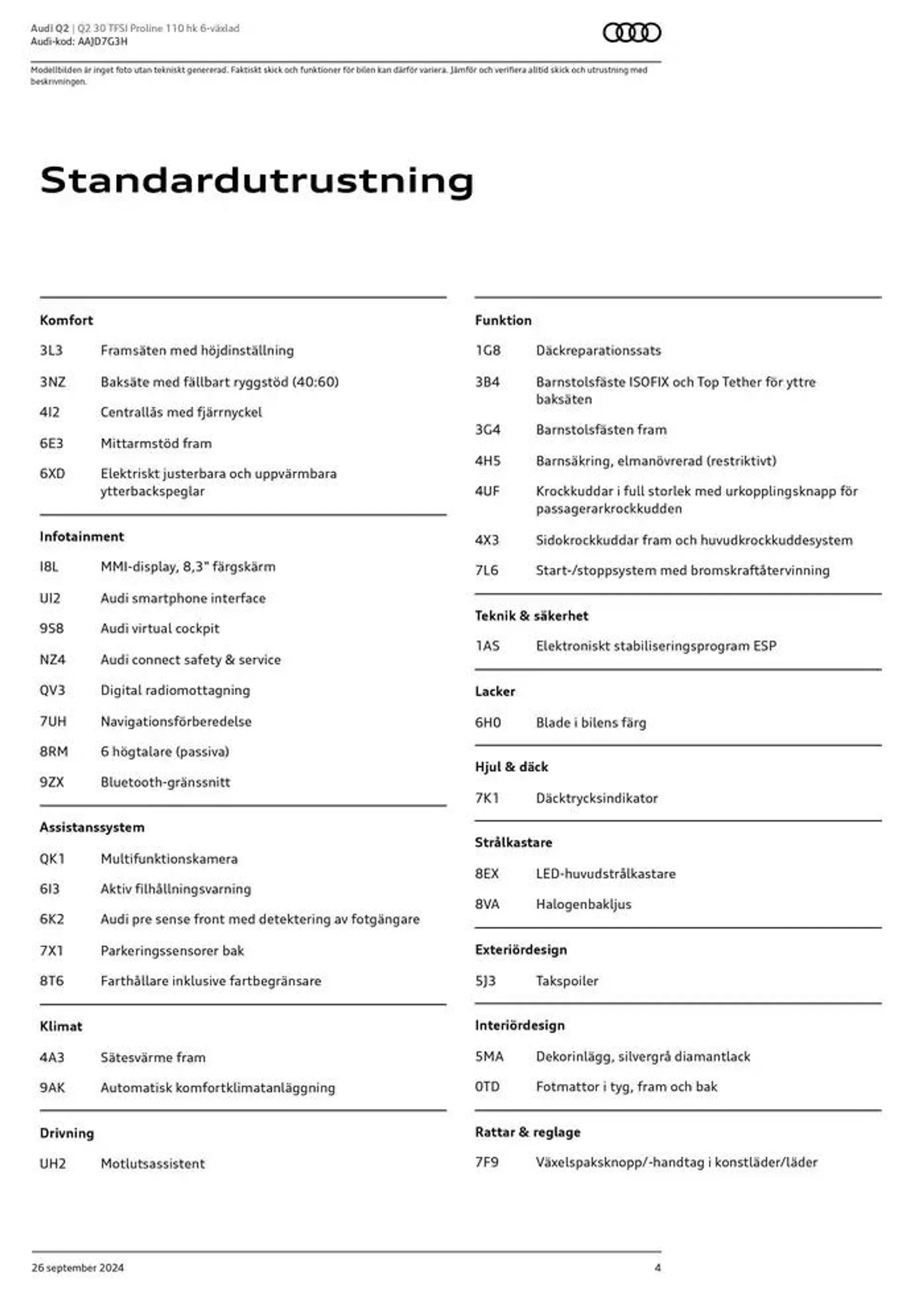 Audi Q2 från 26 september till 26 september 2025 - Reklamblad sidor 4