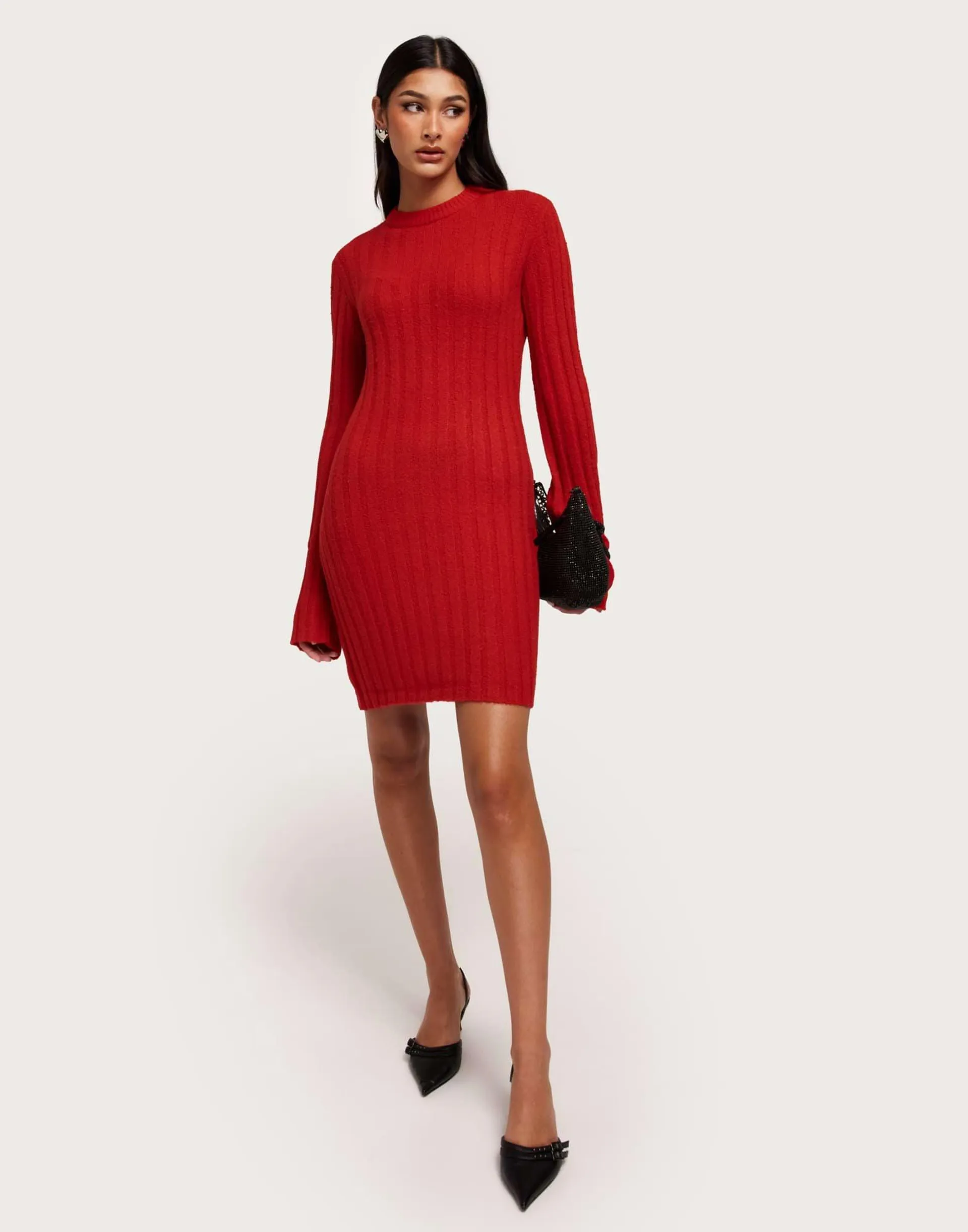 Short Rib Knit Dress