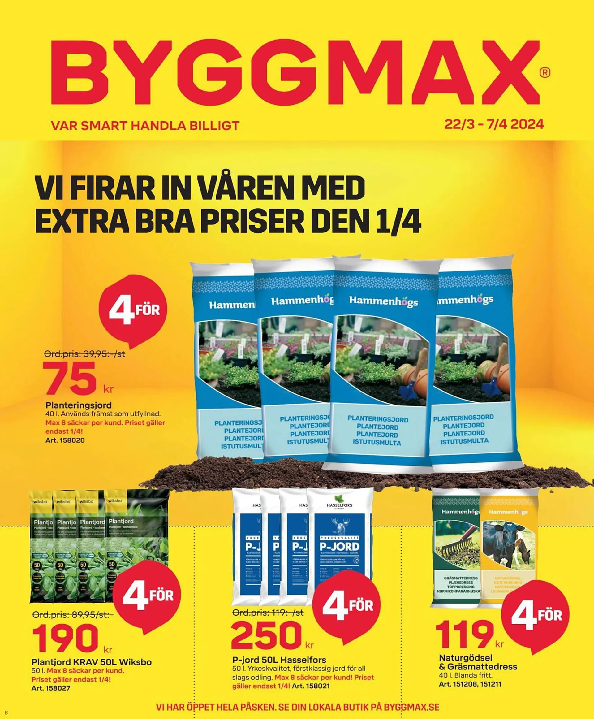 Byggmax reklamblad från 21 mars till 7 april 2024 - Reklamblad sidor 1