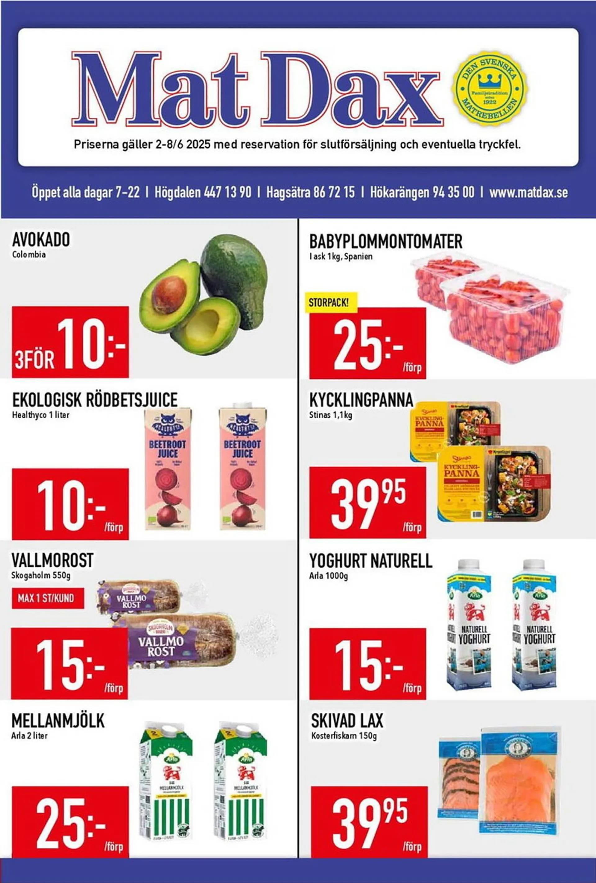 Matdax reklamblad - 1
