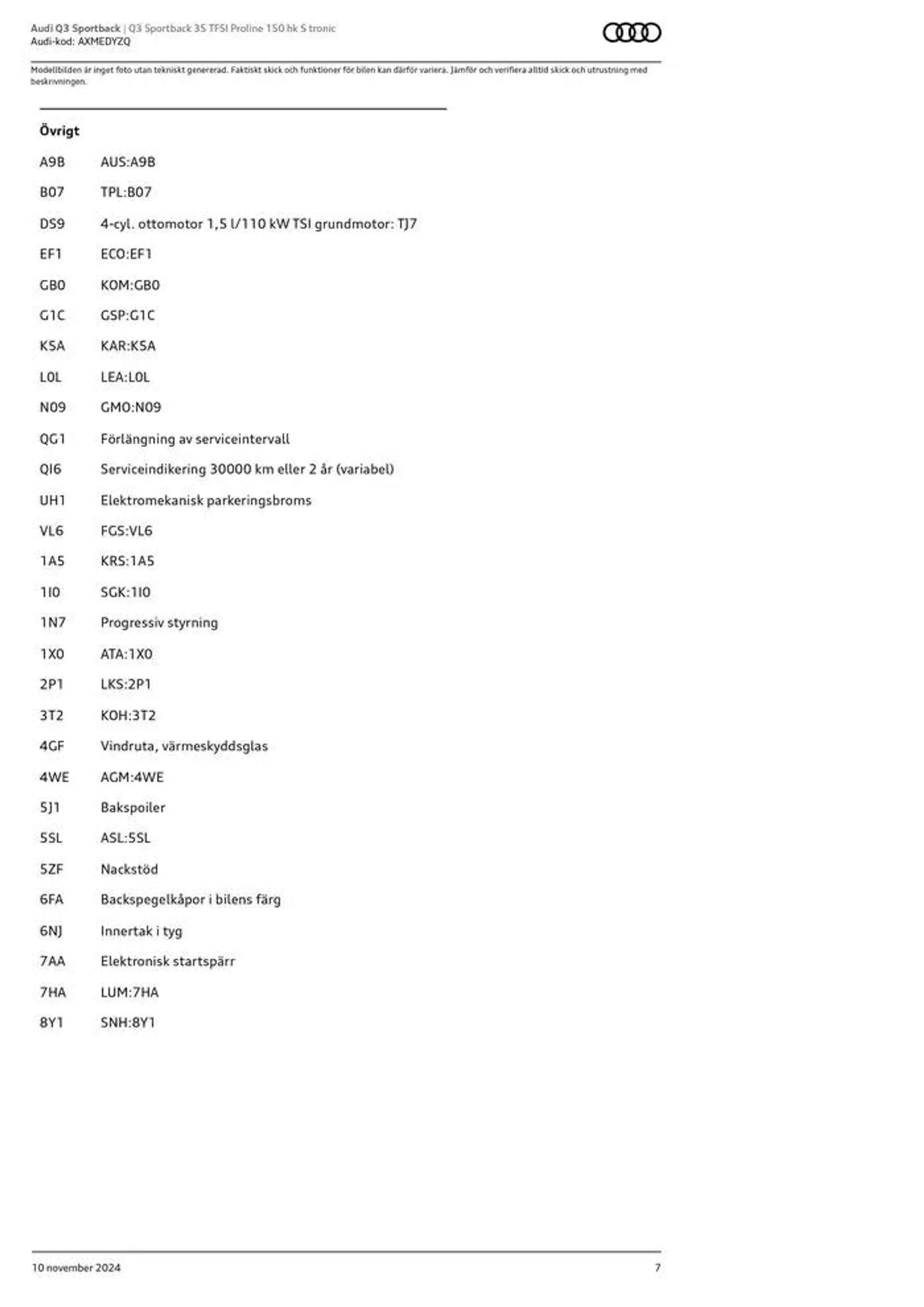 Audi Q3 Sportback från 10 november till 10 november 2025 - Reklamblad sidor 7