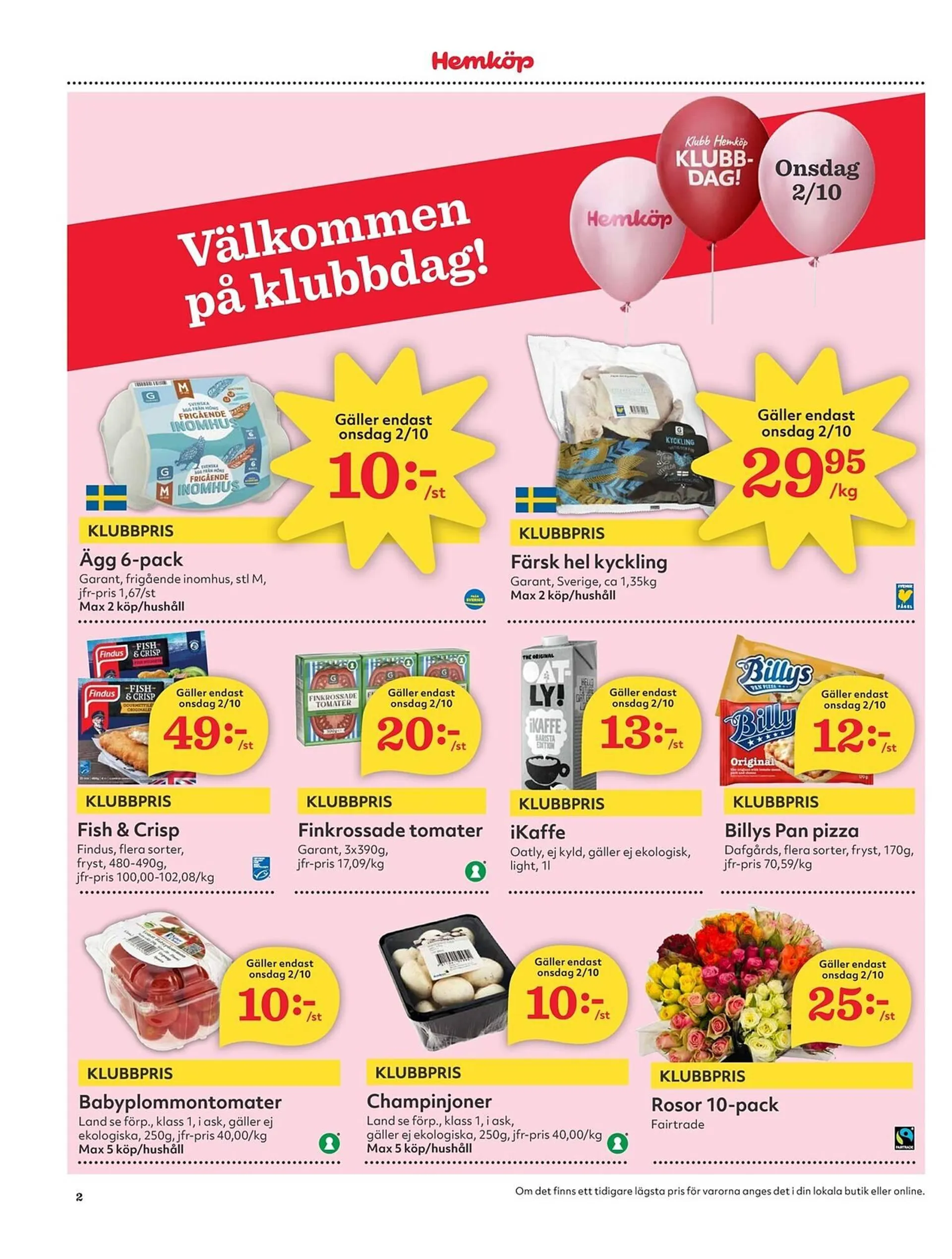 Hemköp reklamblad från 30 september till 6 oktober 2024 - Reklamblad sidor 2