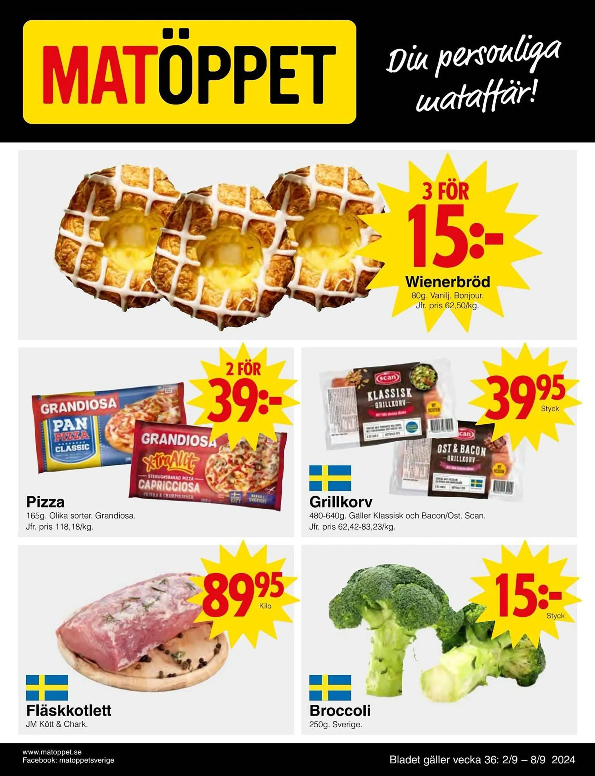 Matöppet reklamblad - 1