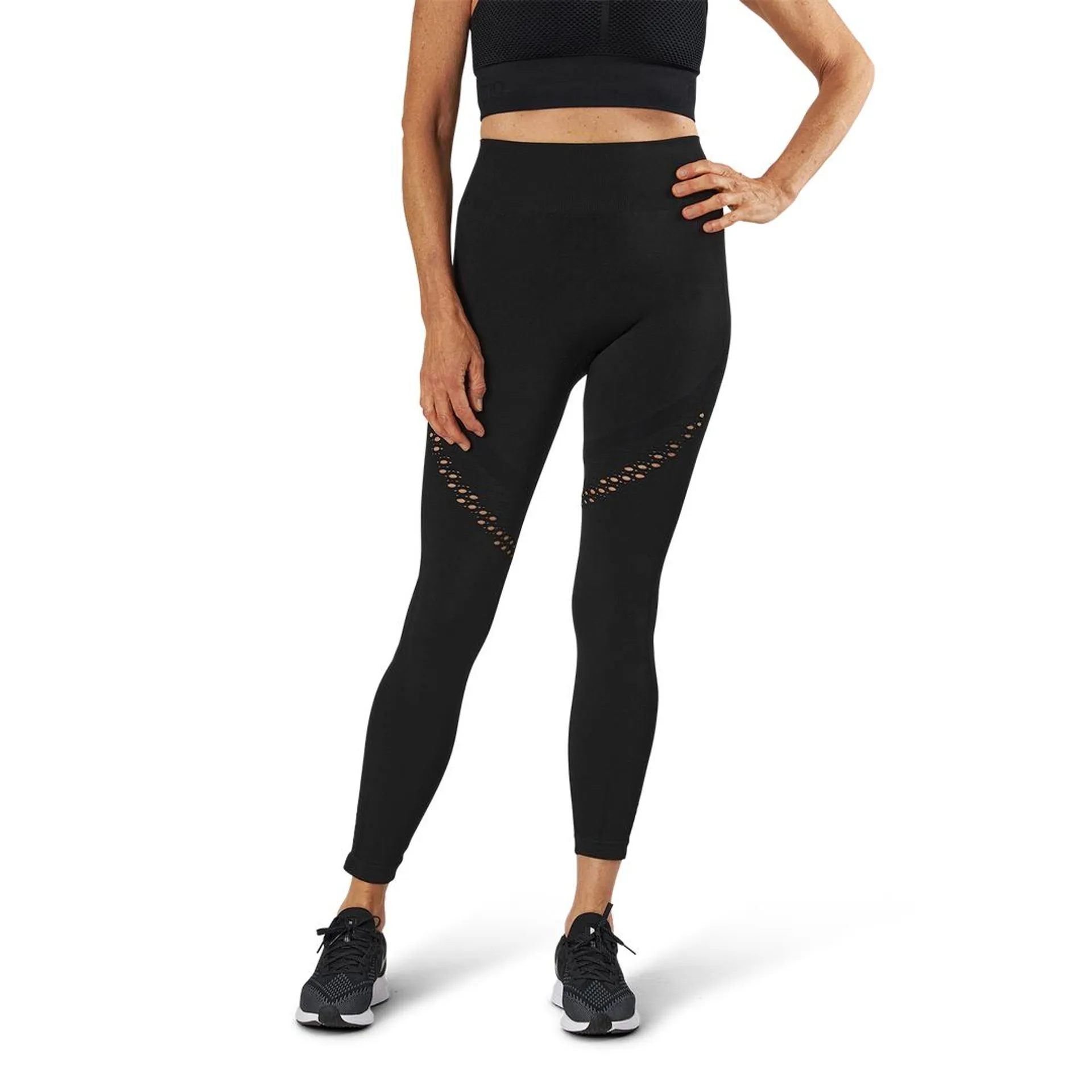 Fitness Seamless Mesh Tights Black