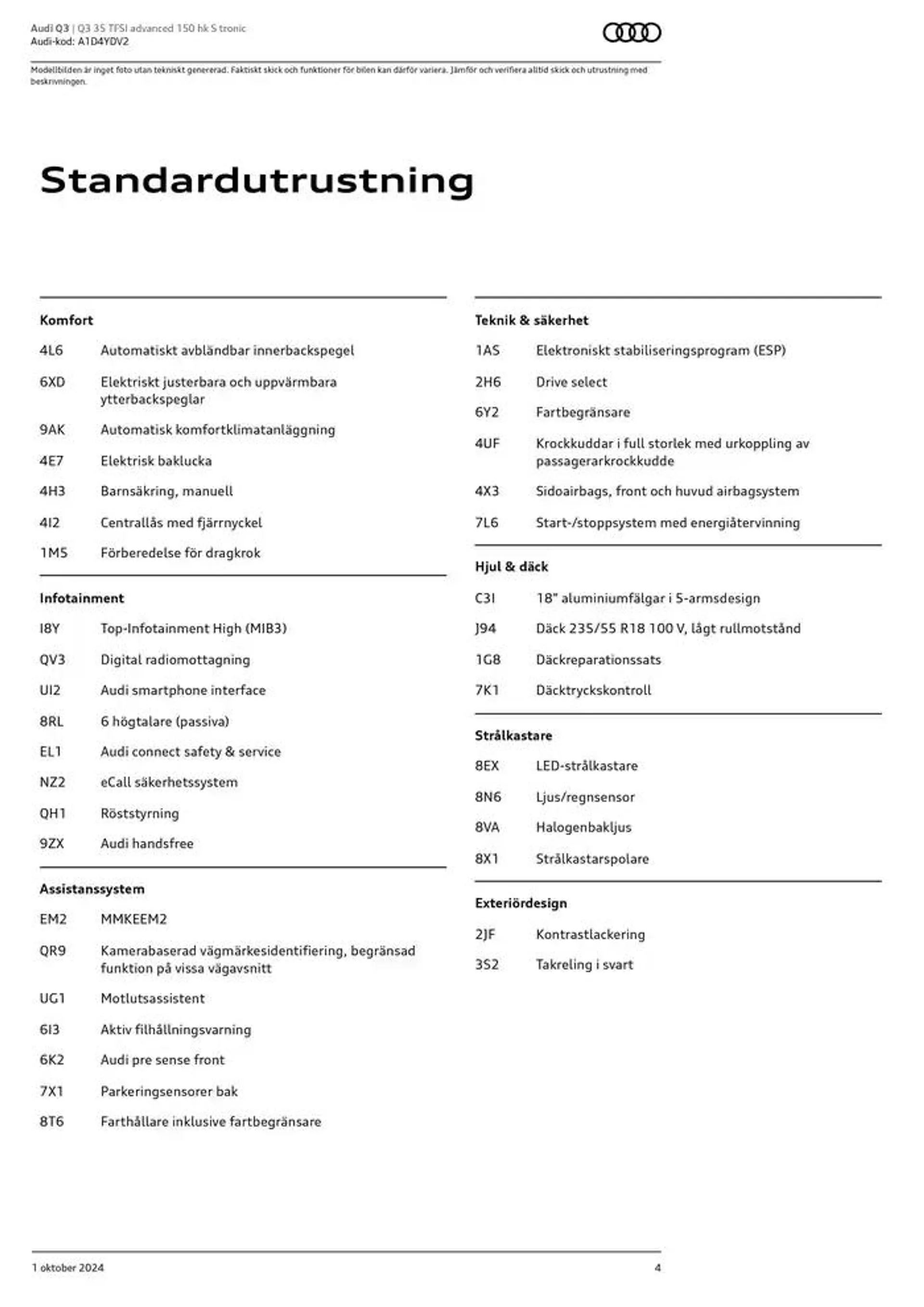 Audi Q3 från 1 oktober till 1 oktober 2025 - Reklamblad sidor 4