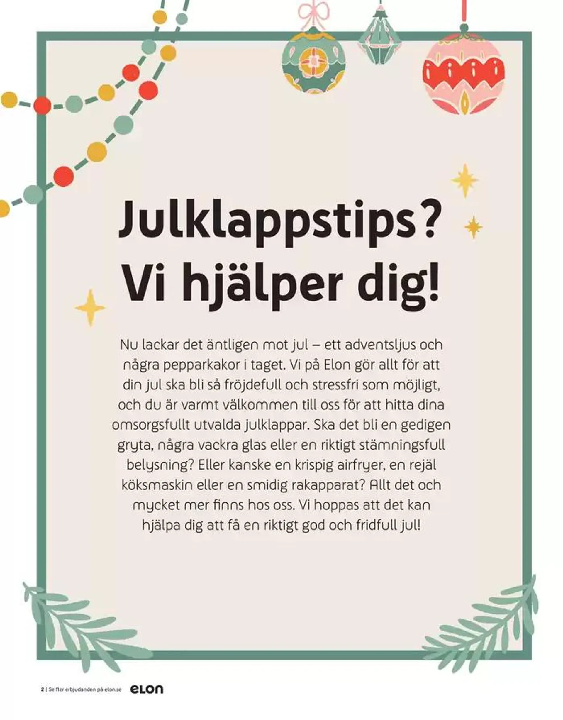 Bläddra i Elons kampanjblad! från 17 december till 22 december 2024 - Reklamblad sidor 2