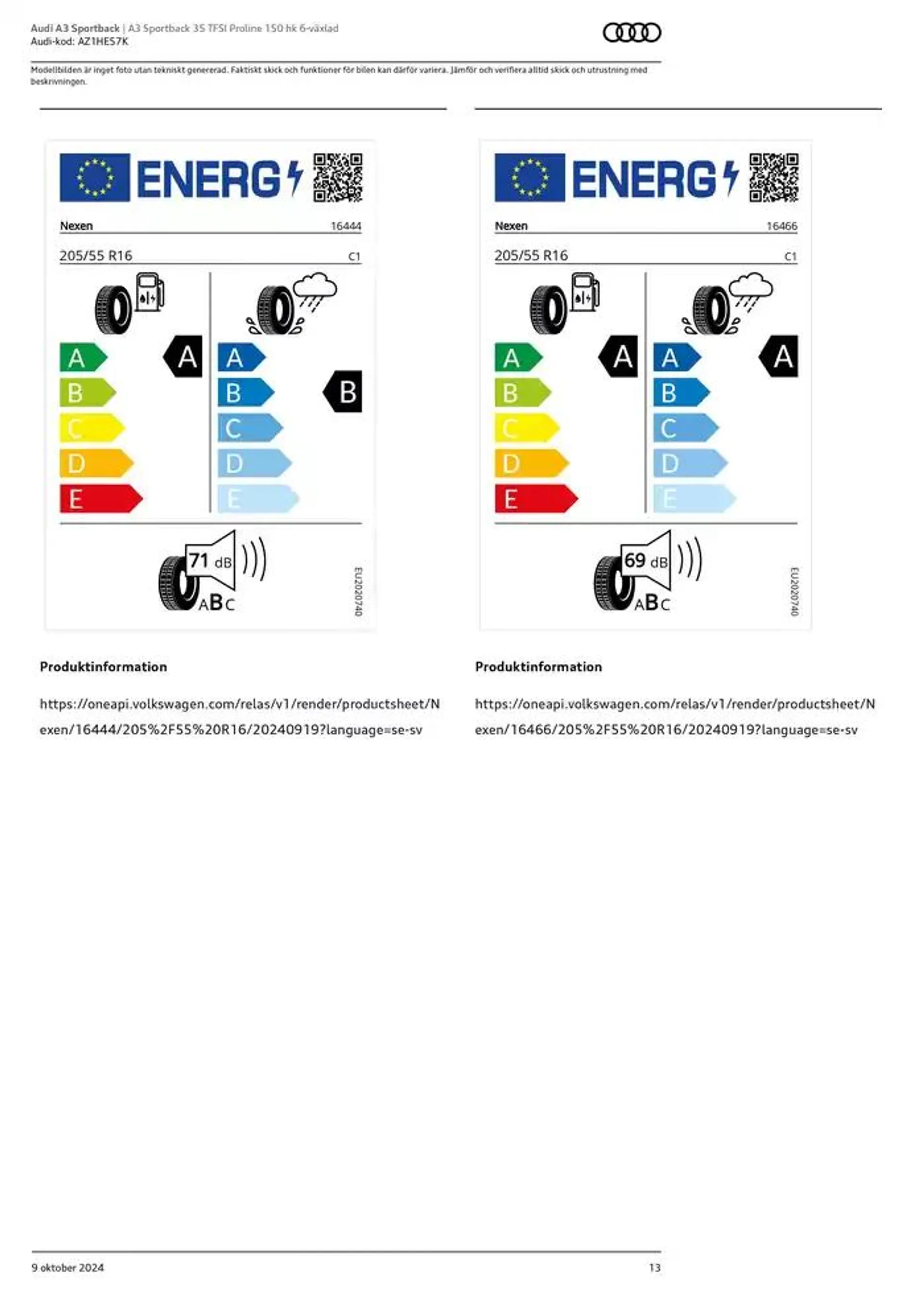 Audi A3 Sportback från 9 oktober till 9 oktober 2025 - Reklamblad sidor 13
