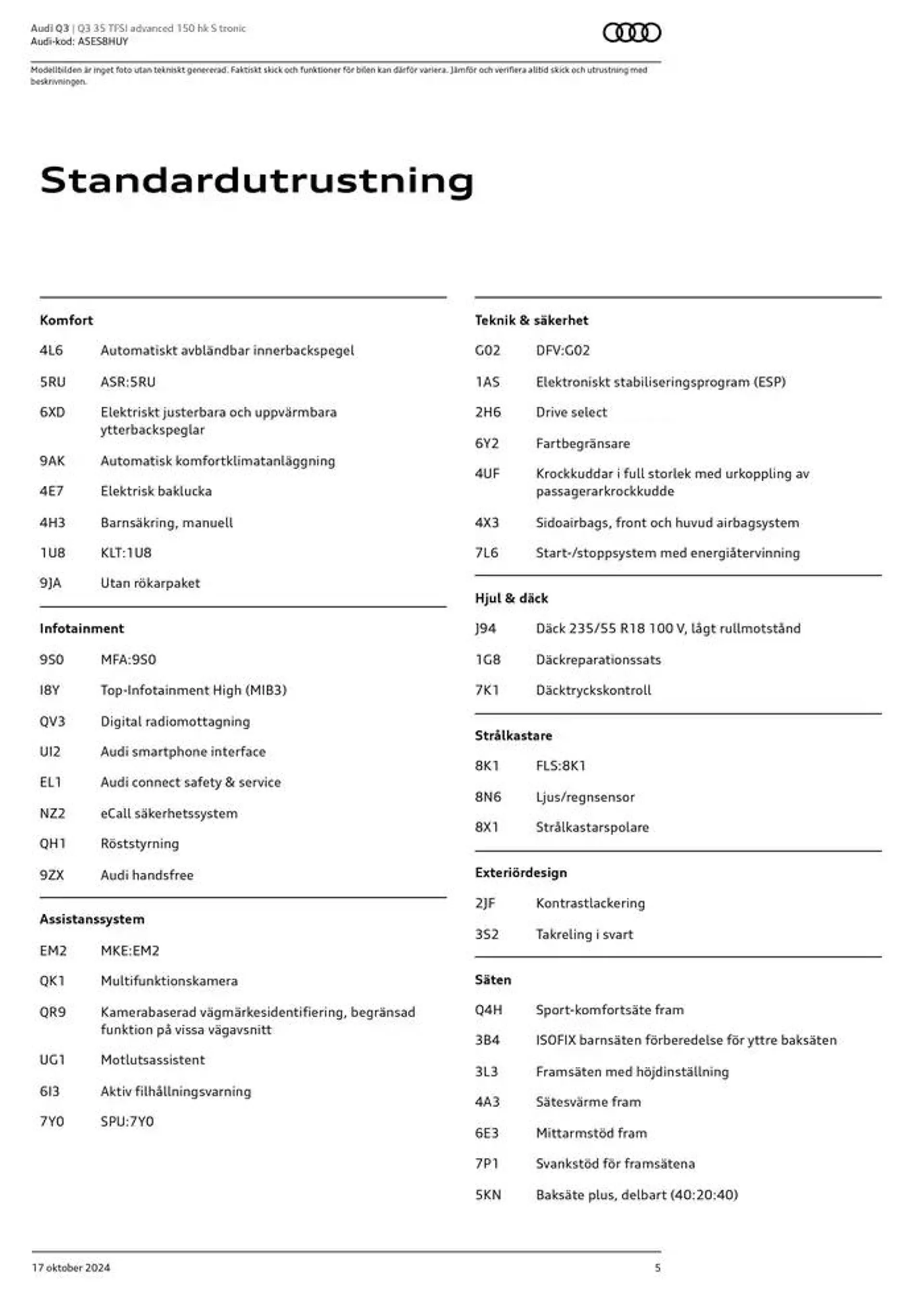 Audi Q3 från 17 oktober till 17 oktober 2025 - Reklamblad sidor 5