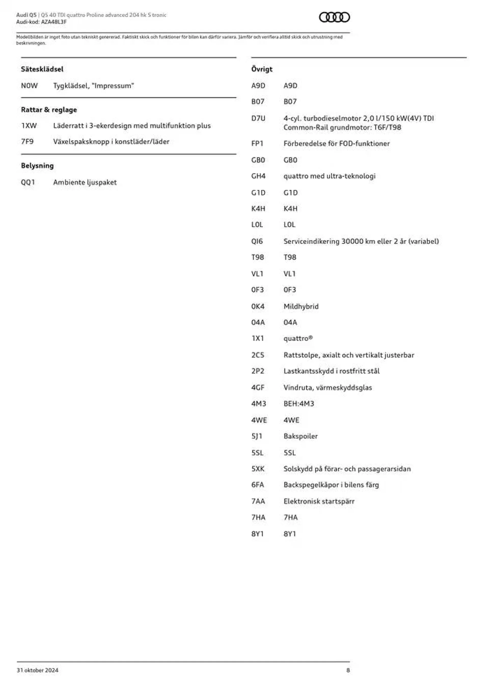 Audi Q5 från 31 oktober till 31 oktober 2025 - Reklamblad sidor 8