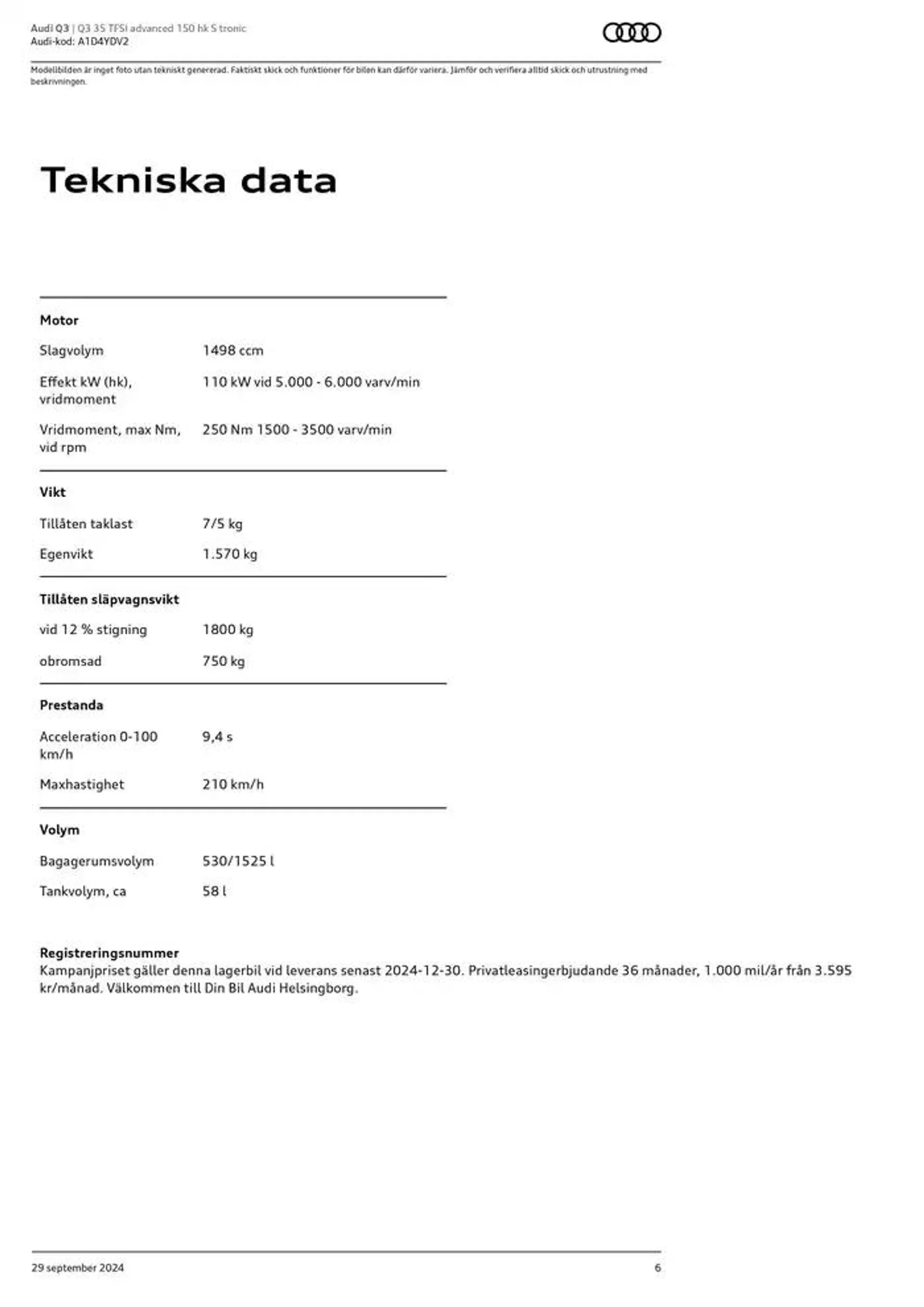 Audi Q3 från 29 september till 29 september 2025 - Reklamblad sidor 6