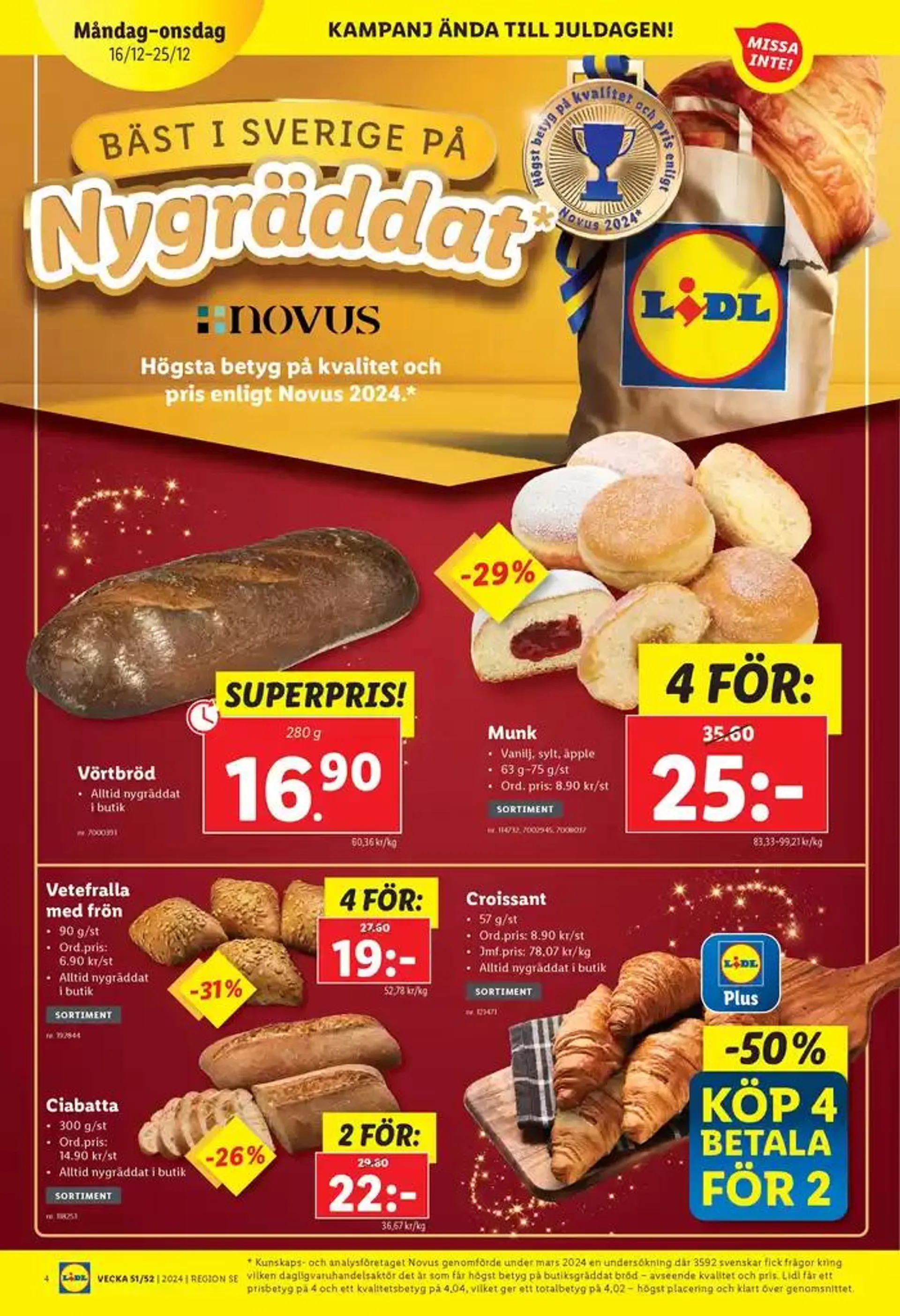 ERBJUDANDEN VECKA 51 från 16 december till 25 december 2024 - Reklamblad sidor 4