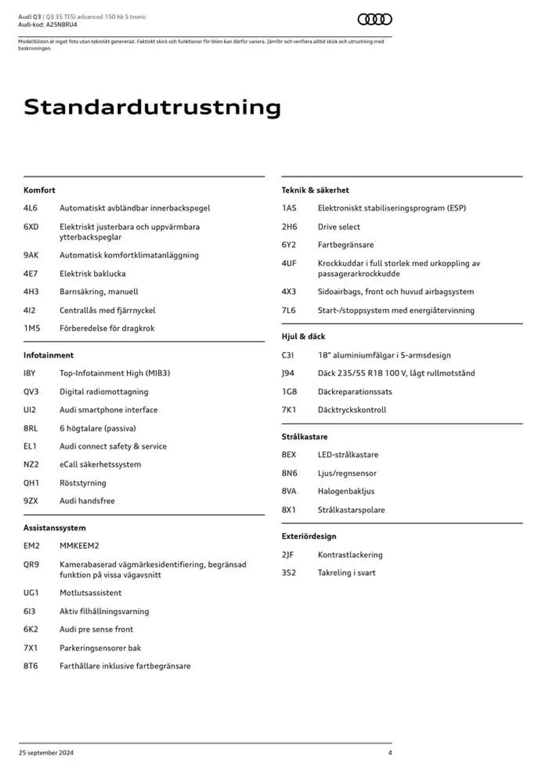 Audi Q3 från 25 september till 25 september 2025 - Reklamblad sidor 4