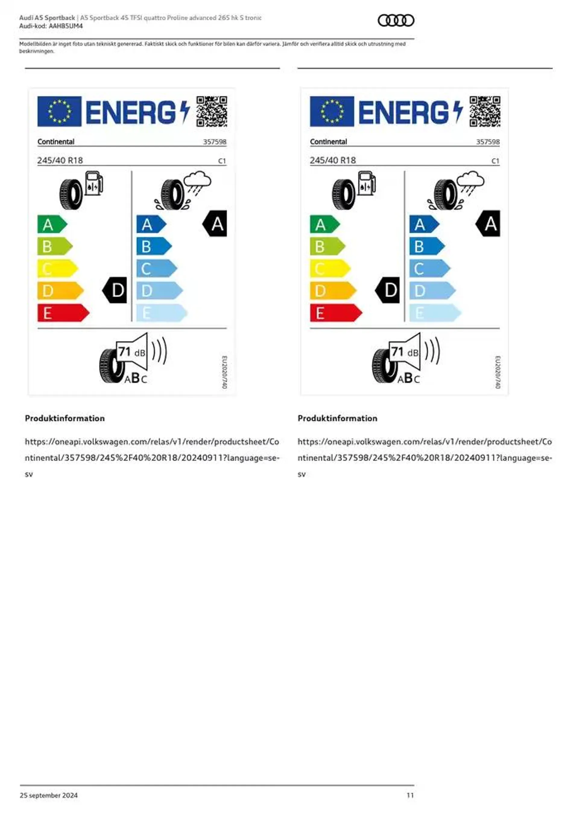 Audi A5 Sportback från 25 september till 25 september 2025 - Reklamblad sidor 11