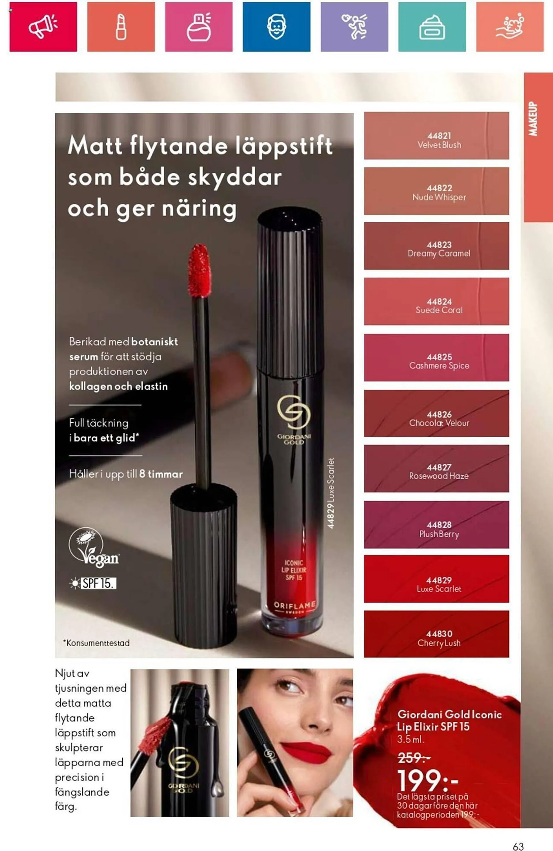 Oriflame reklamblad från 1 augusti till 21 augusti 2024 - Reklamblad sidor 63